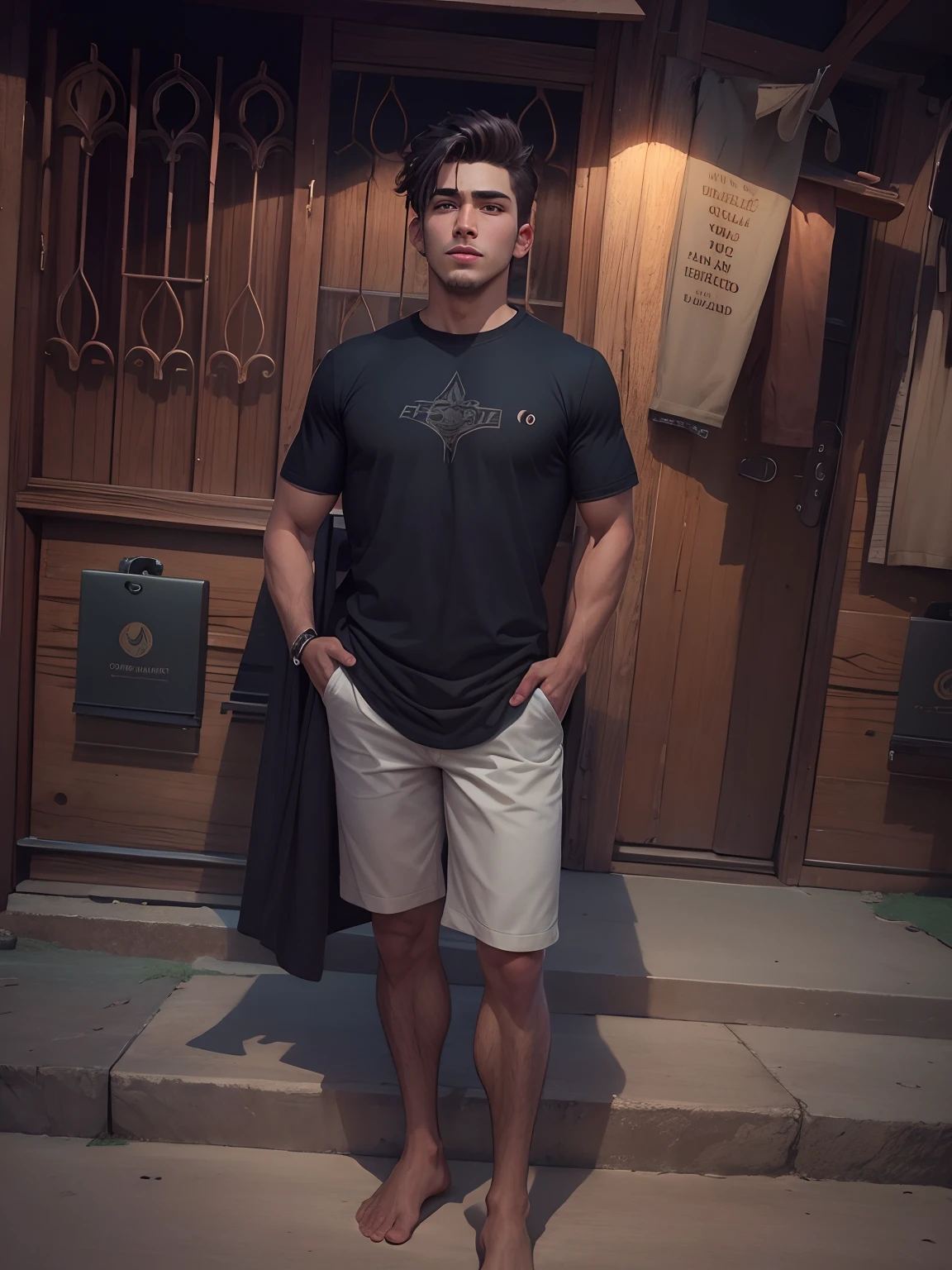 Animated, handsome boy, hair change,body bildar