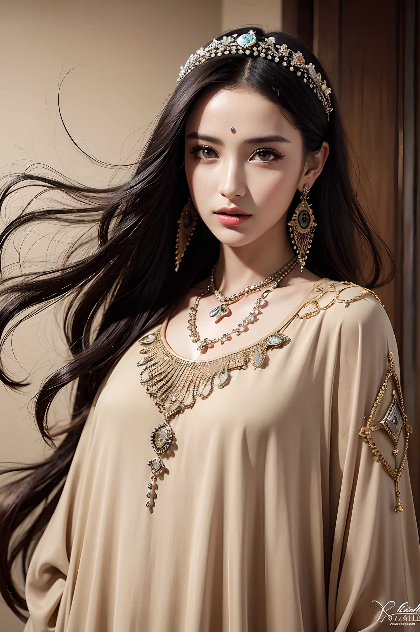 model shoot,Islamic caftan marocain hyper realistic super detailed Dynamic shot master piece scene sharp détails