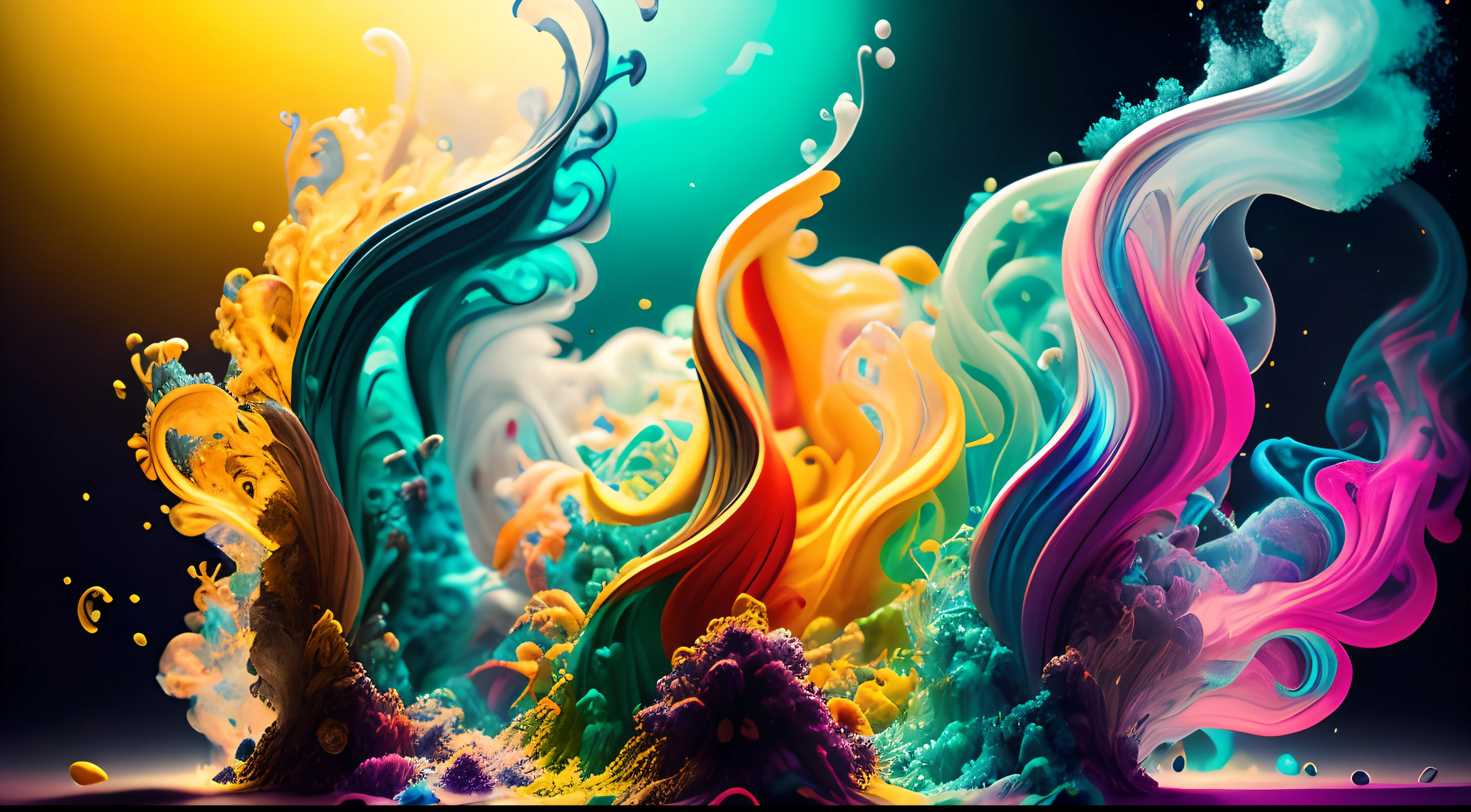 Obra de Arte abstracto en movimiento. Un primer plano de vidrio fundido incandescente colorido quese vierte sobre burbujas tornasoladas, ,remolinos de gotas tornasoladas llenas de vidrio fundido colorido giran y escapan, vidrio fundido de color fluido, vidrio fundido colorido, multicolor, coloreado, de colores brillantes, acid-colored smoke, color arco iris, Background of psychedelic smoke, colorido en el fondo, vidrio espeso y colorido, vidrio giratorio colores radiantes, nubes de humo de colores, arremolinado, Arte del vidrio fundido fluido,Arte de Alberto Severo