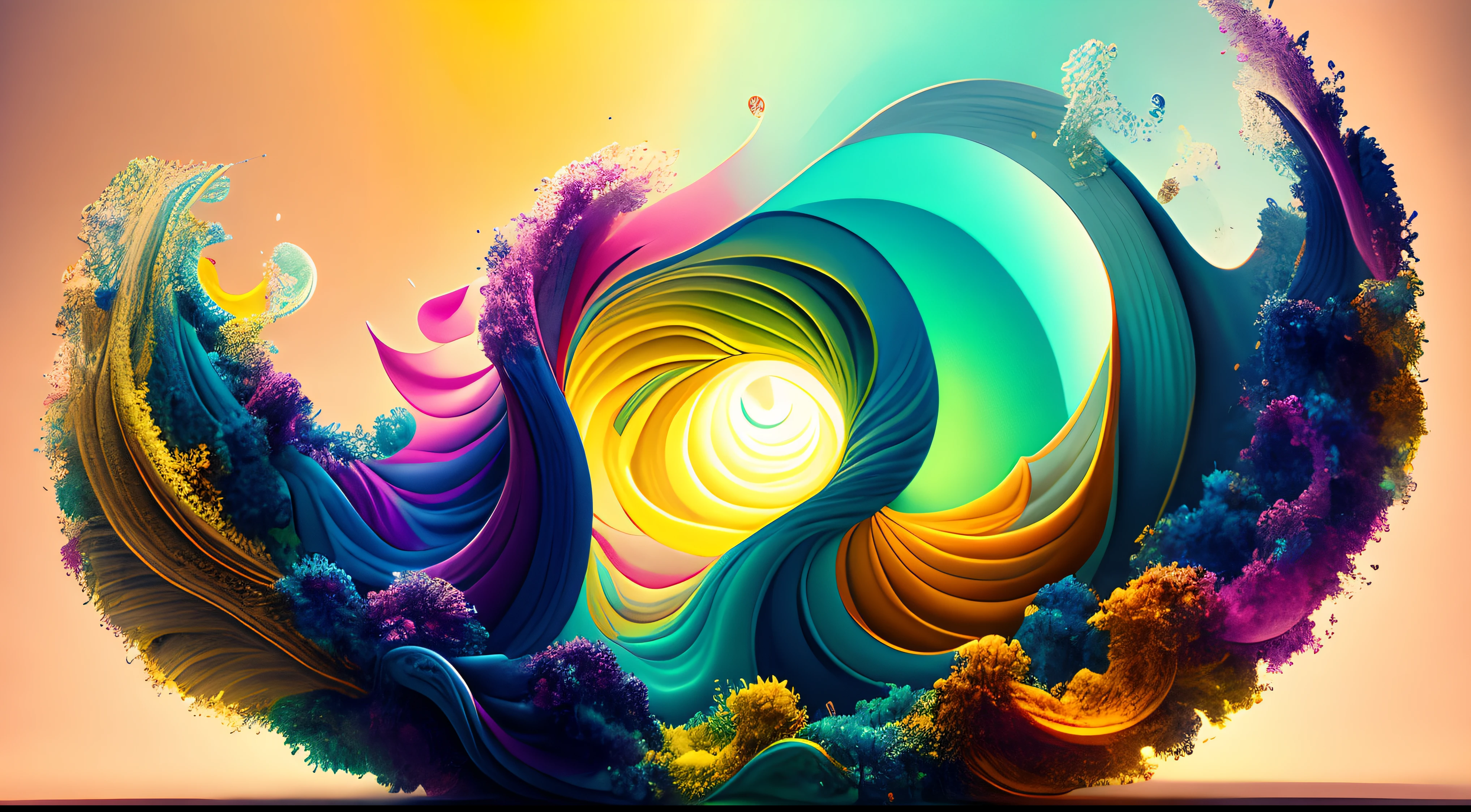 Obra de Arte abstracto en movimiento. Un primer plano de vidrio fundido incandescente colorido quese vierte sobre burbujas tornasoladas, ,remolinos de gotas tornasoladas llenas de vidrio fundido colorido giran y escapan, vidrio fundido de color fluido, vidrio fundido colorido, multicolor, coloreado, de colores brillantes, acid-colored smoke, color arco iris, Background of psychedelic smoke, colorido en el fondo, vidrio espeso y colorido, vidrio giratorio colores radiantes, nubes de humo de colores, arremolinado, Arte del vidrio fundido fluido,Arte de Alberto Severo