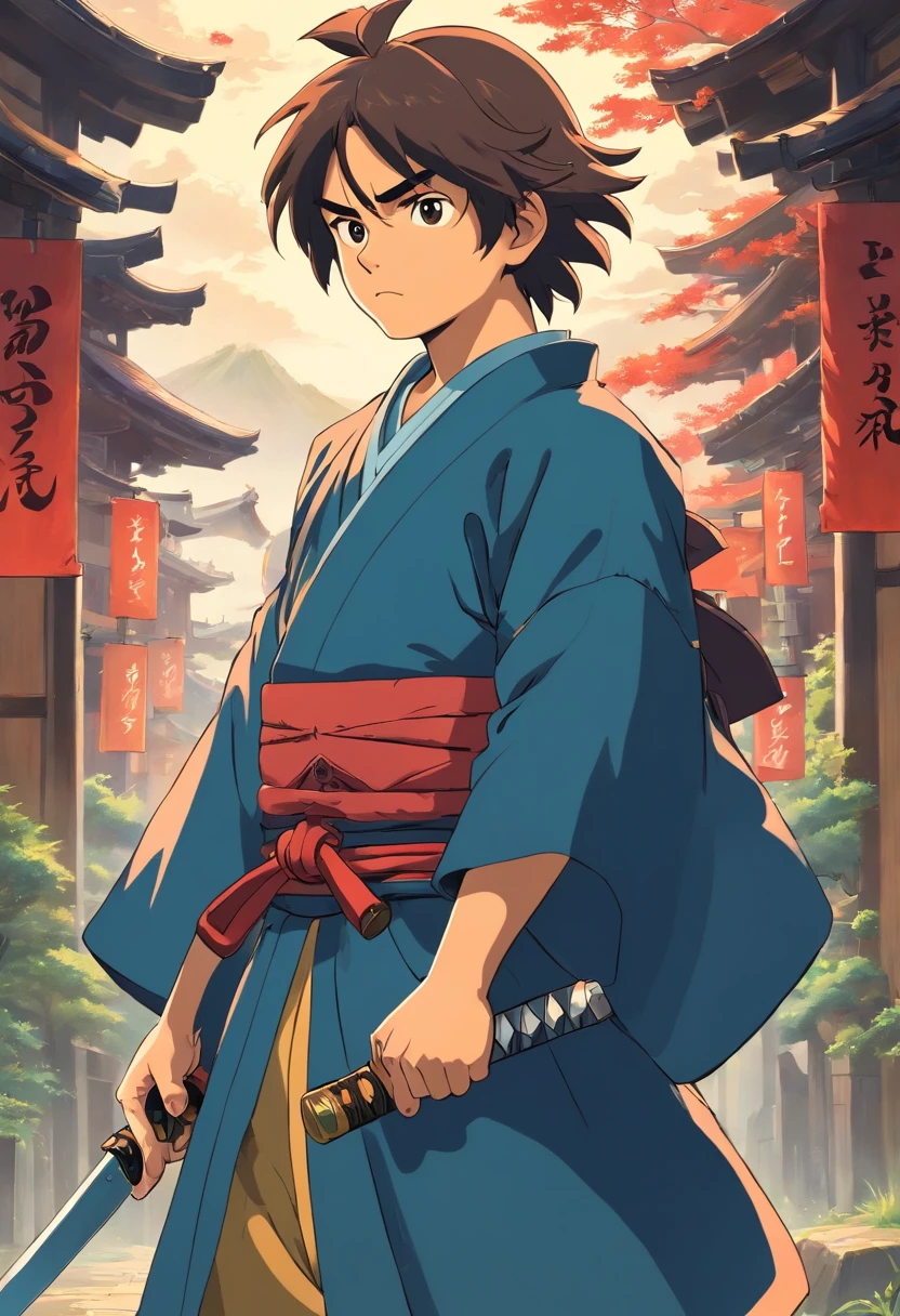 samurai, sad, hold the katana