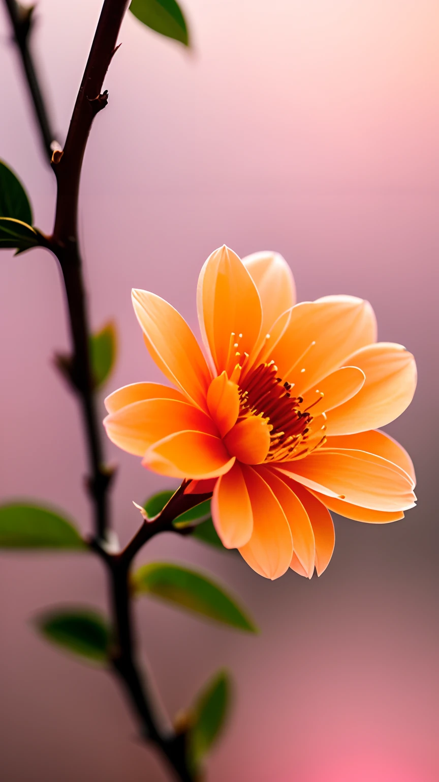 A (close-up (apricot pink flower: 1.2): 1.3), Japanese branches, (sunset: 1.5), lightroom, HDR, movie, (dark: 1.1)