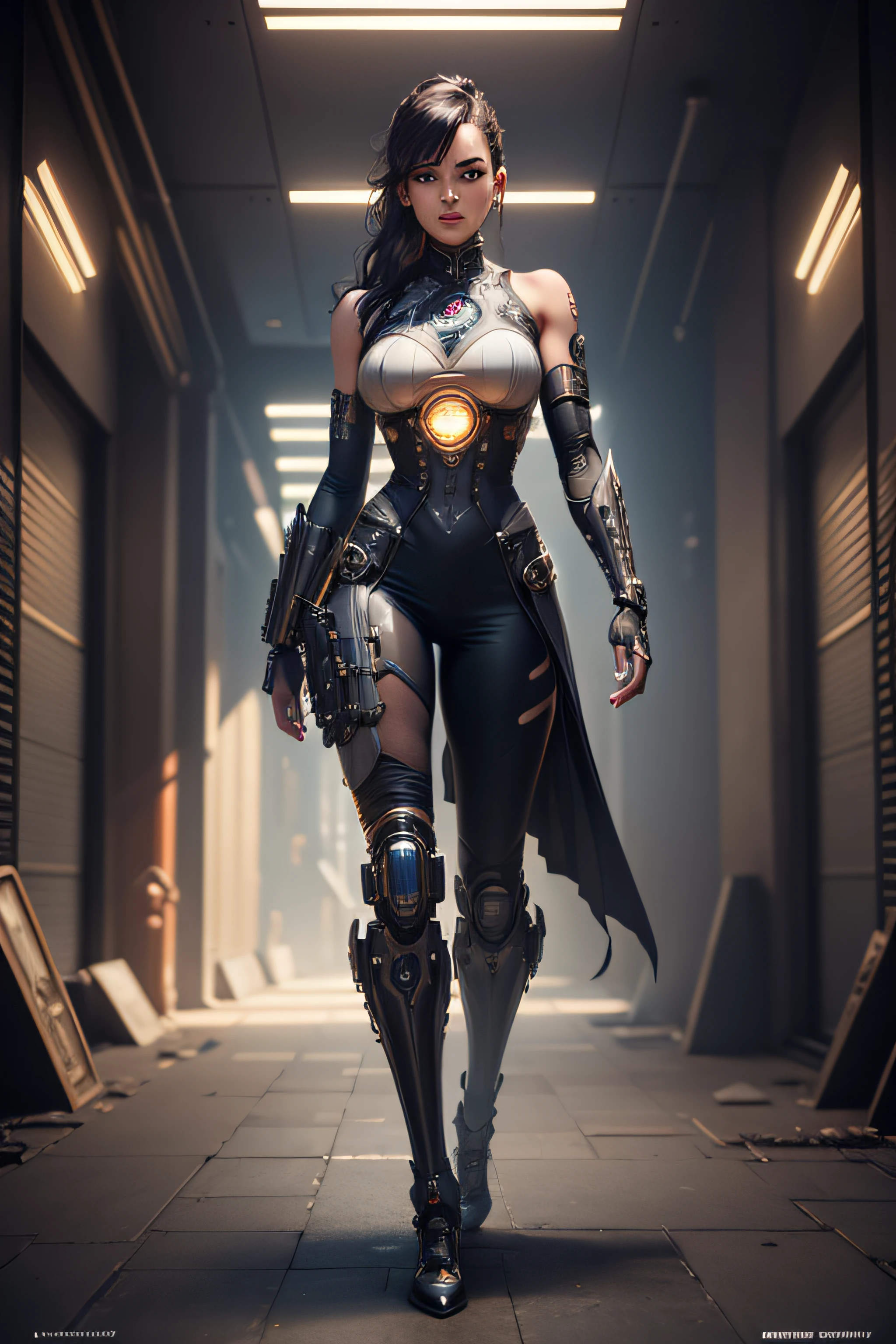 ((oil painting)) of ((tough but attractive female modern military with with cybernetic limbs part cyborg in black and red on patrol)), ((metal dirty and scratched and dented)), ((thigh holster)), ((chest rig)), ((tool belt)), ((rifle slung on back)), cinematic, dynamic pose, fine details, reflections, 8k, ((dark shot)), soft volumetric lights, (backlit:1.3), (photorealistic), ((Style-Glass)), hdr, antialiased, 8k, (((syd mead))), sharp details, ((masterpiece)), ((painterly)), ((good anatomy)), (realistic neutral colors), (good proportions), (good composition), (dramapaint), (opt-6000:0.9)