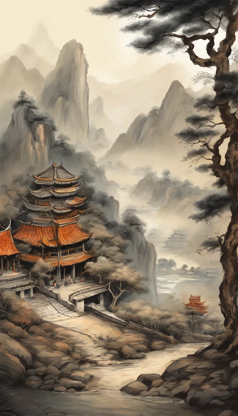 Chinese mythology,Mountain and Sea Sutra,cow head,(((One-legged))),((Spit fire in the mouth)),moor,tmasterpiece,Best picture quality,super-fine,Super magical,ultra - detailed,8K分辨率,OC renderer,dynamic viewing angle