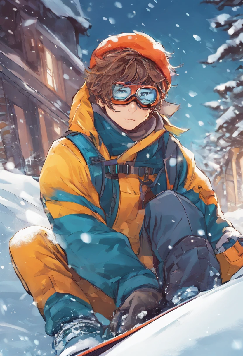 Anime boy with goggles and snowboards in the snow, Badass anime 8 K, style of anime4 K, 4k manga wallpapers, 4K anime wallpaper, Anime wallpaper 4 k, Anime wallpaper 4K, Anime art wallpaper 4k, Anime art wallpaper 4 K, Anime art wallpaper 8 K, Best anime 4k konachan wallpaper,