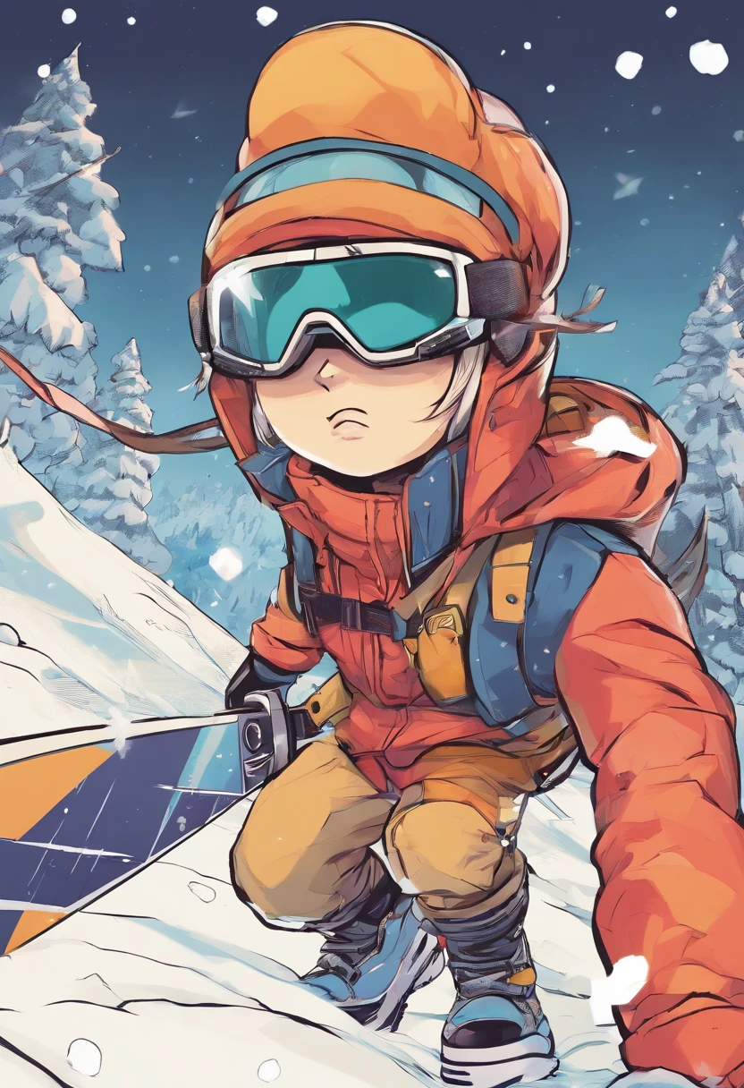 Anime boy with goggles and snowboards in the snow, Badass anime 8 K, style of anime4 K, 4k manga wallpapers, 4K anime wallpaper, Anime wallpaper 4 k, Anime wallpaper 4K, Anime art wallpaper 4k, Anime art wallpaper 4 K, Anime art wallpaper 8 K, Best anime 4k konachan wallpaper,transparent background