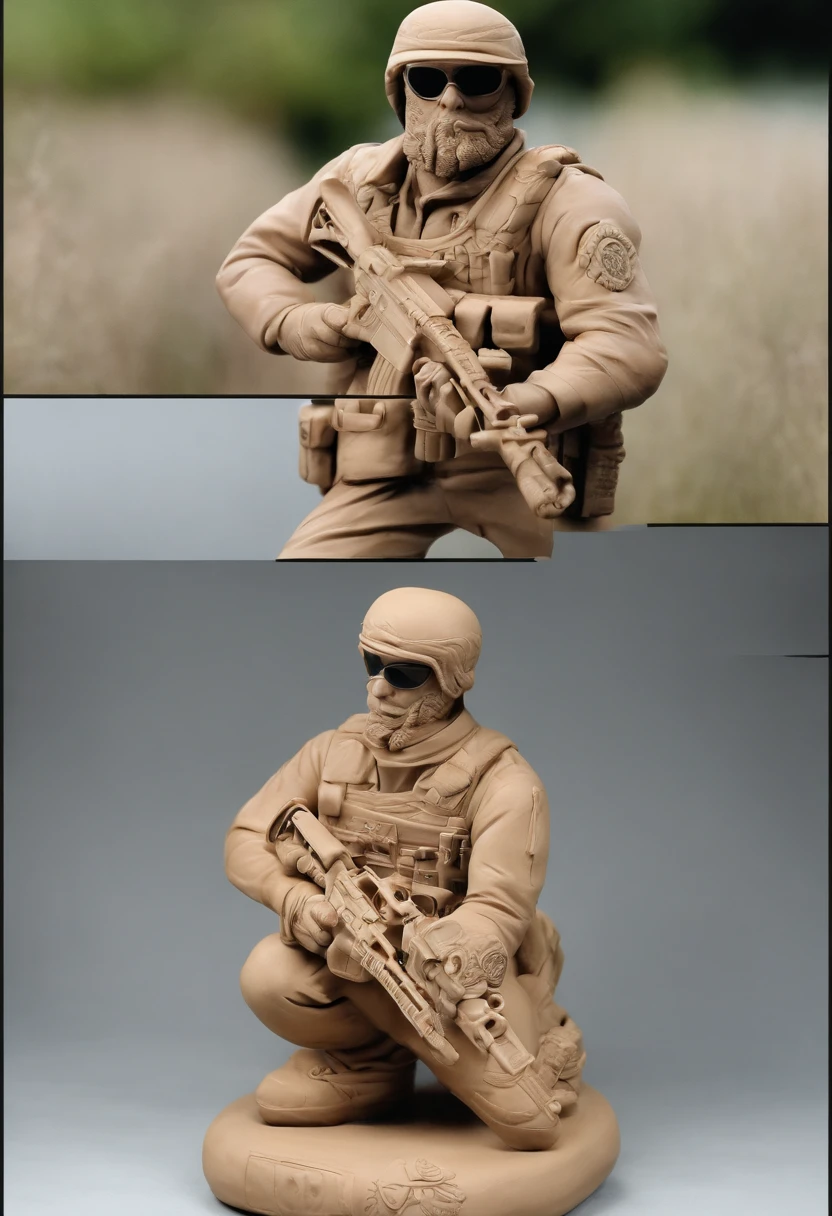 navy seal, Clay material