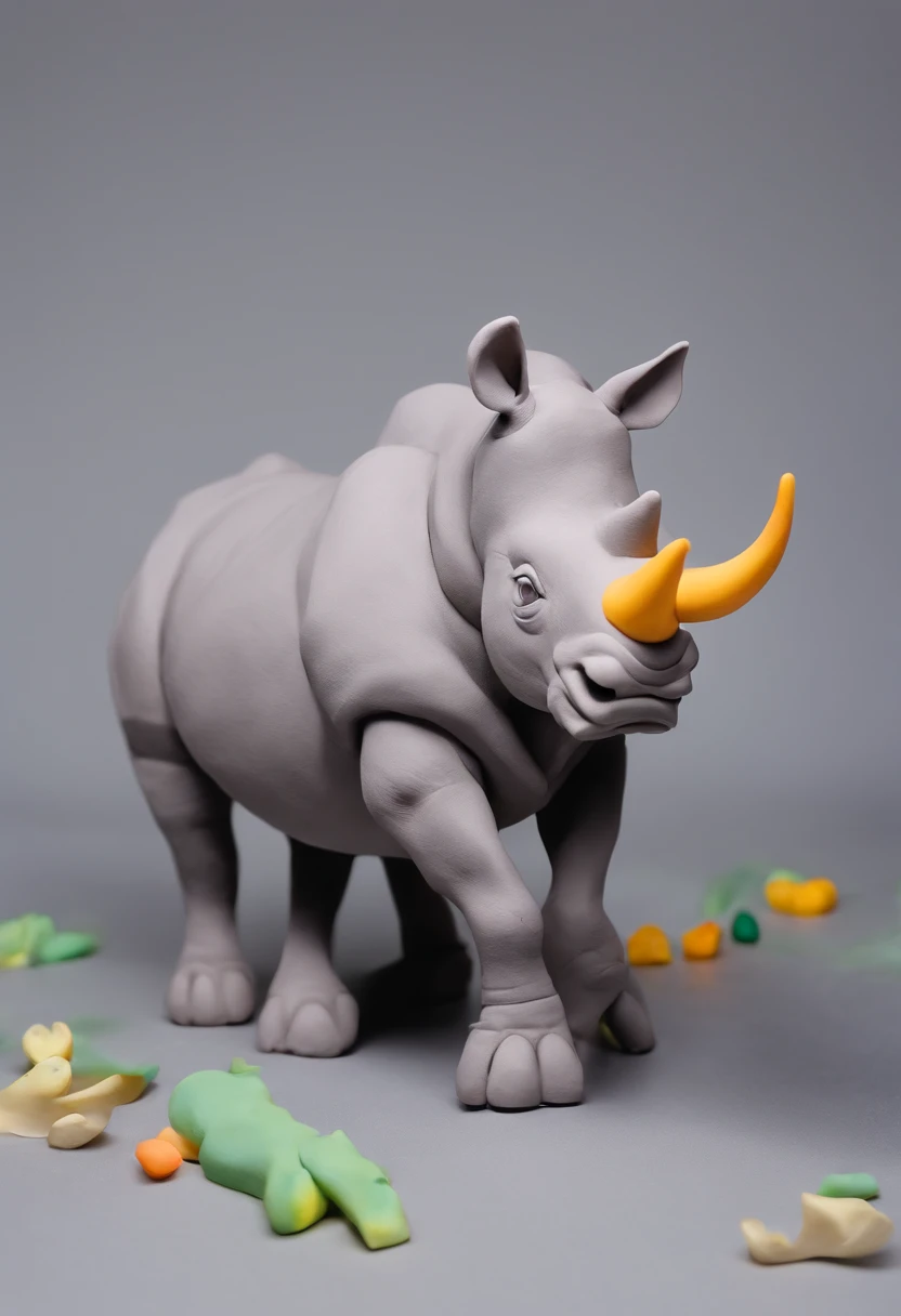 rhinoceros, Clay material