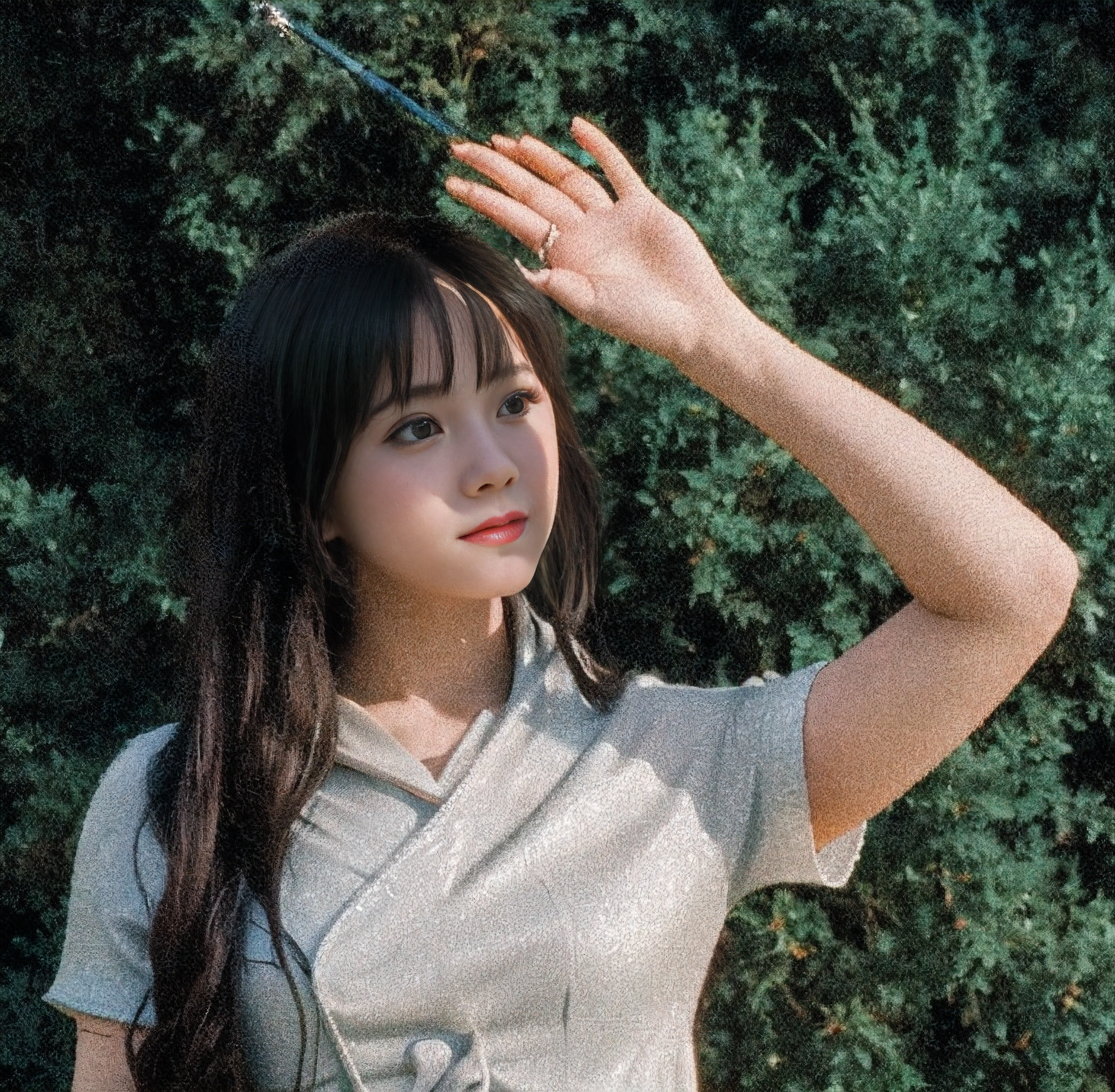 There was a woman in a Harry Potter robe holding a wand, holding a wand, cosplay foto, holding wand, a young female wizard, holding wands, Anime girl cosplay, rpgmaker, realistic cosplay, close up portrait shot, holding the elder wand, beautiful female wizard, Portrait shooting, Anime cosplay, professional cosplay, she is holding a long staff