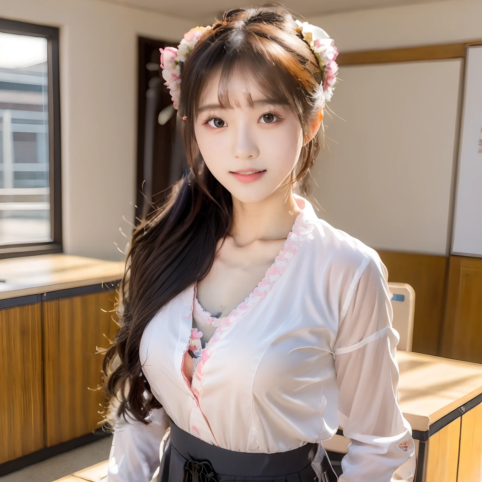 Classroom female student 校服 Alone