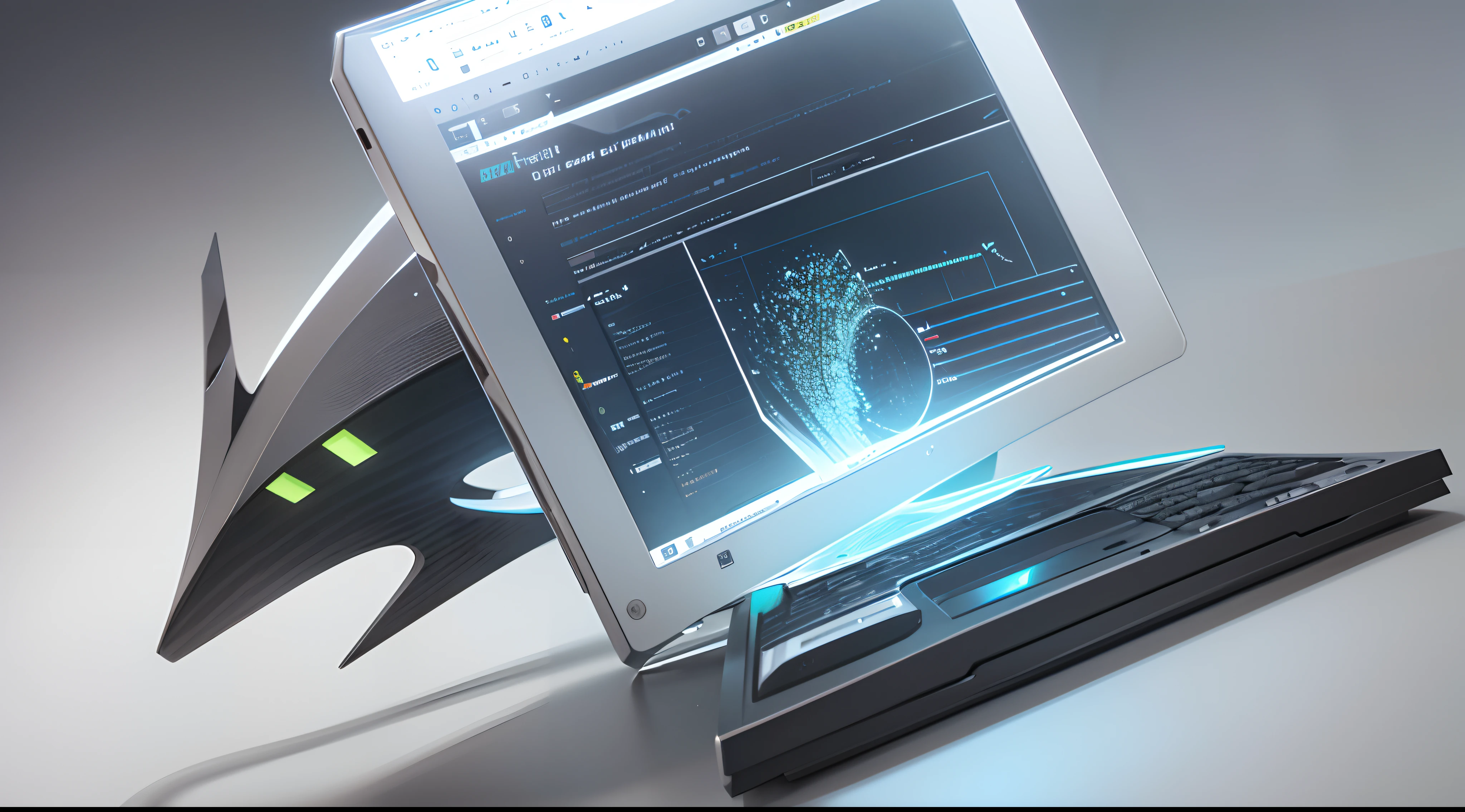 Engaging 3D visualization featuring stunning graphs、glinting