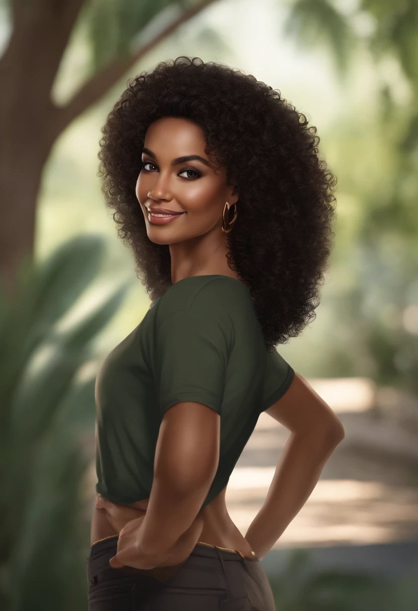 cute beautiful , brown skin, black hair ,hispanic,wearing a larg black t-shirt ,full body, perfect angle, very detailed, 32 years old, flirty face, messy long hair, brown eyes, high-res, masterpiece, best quality,intricate details, highly detailed,sharp focus, detailed skin,realistic skin texture,texture, detailed eyes, professional, 4k, smile, shot on Canon, 85mm,shallow depth of field,kodak vision color, eyeshadow, extremely detailed, photo_\(ultra\), photorealistic, realistic, post-processing, max detail, roughness, real life, ultra realistic, photorealism, photography, 8k uhd, photography, braless, pokies
