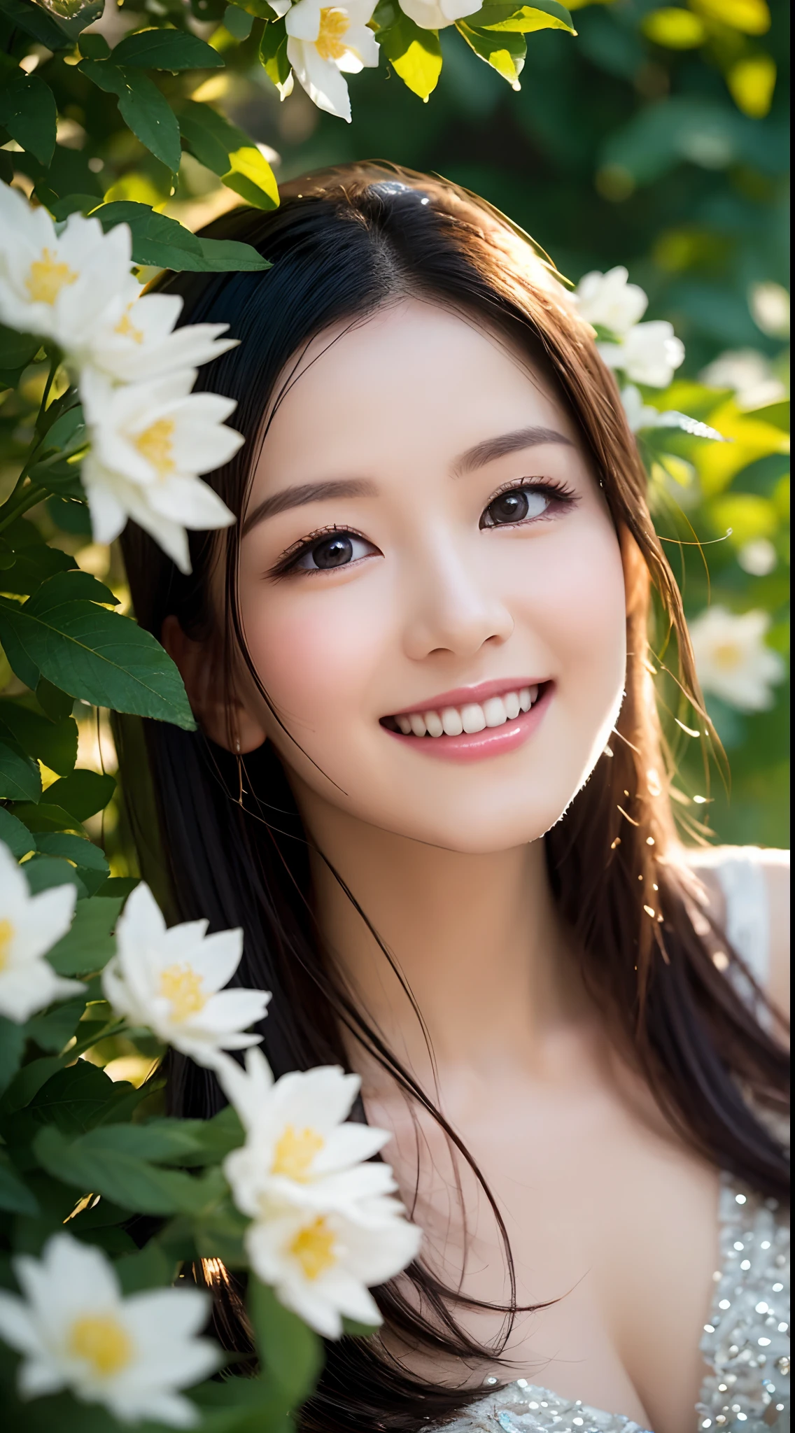 (Best quality,4K,A high resolution,Ultra-detailed,Realistic:1.37),Vivid colors,Sunlight,llight rays,bergamot,white blossoms,Beautiful girl,Exquisite features,Flowing hair,Serene expression,Garden setting,Elaborate dress,Soft sunlight,Gentle breeze,Cheerful ambiance,Backlit scene,a hint of smile,ethereal glowing,Fresh in the morning,Long shadows,harmony of nature,subtle reflections,Natural beauty,Twinkling dewdrops,Clear detail,serenity and calm,Sublime ingredients,Arrive at the branch,whispering leaves,Aromatherapy petals,with light glowing,Sparkling highlights,Subtle shadows,Soft focus,Sublime beauty,Whisper natural,Fantastical Atmosphere,Illuminated background.