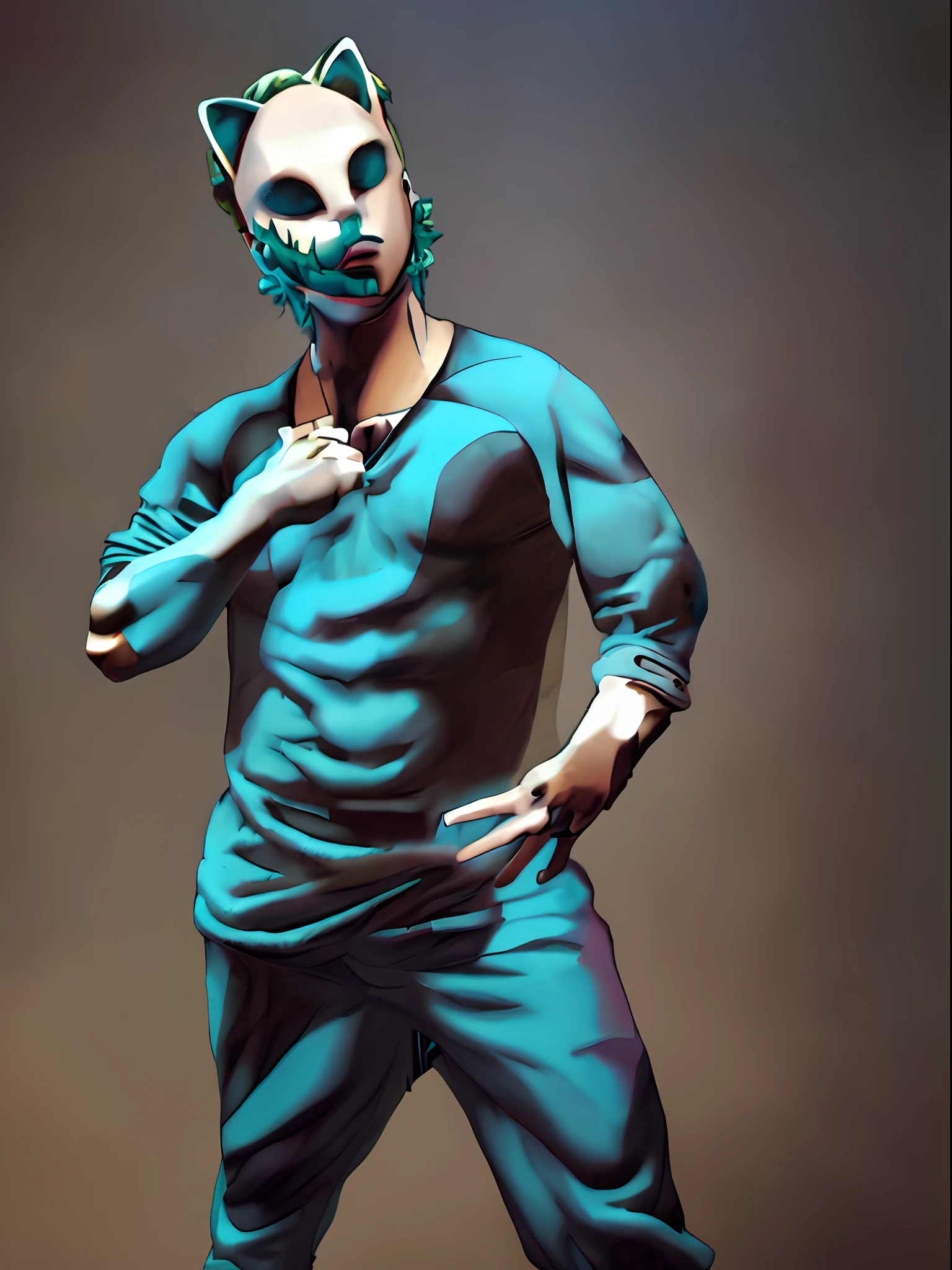 young man doing a jojo pose