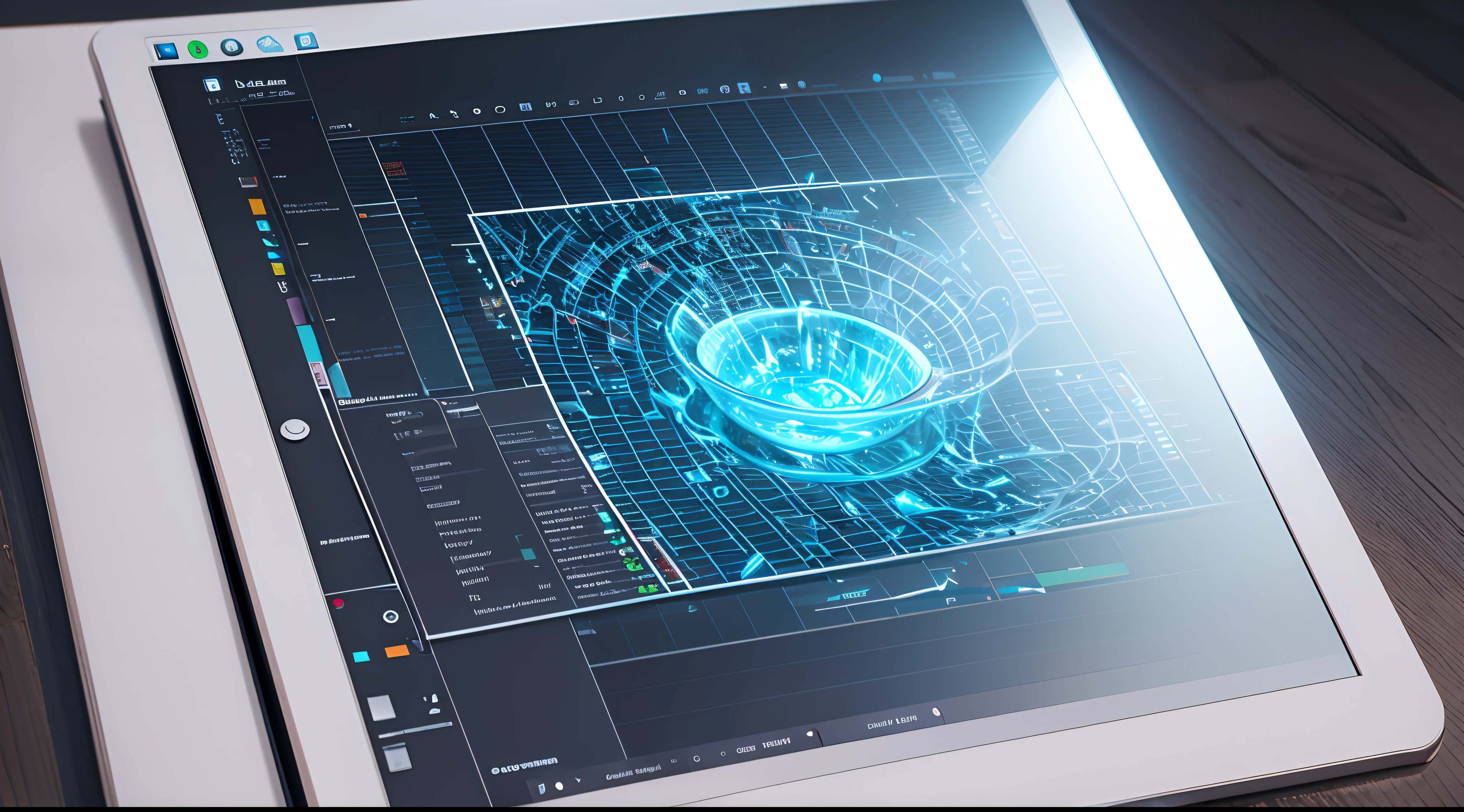 Engaging 3D visualization featuring stunning graphs、glinting