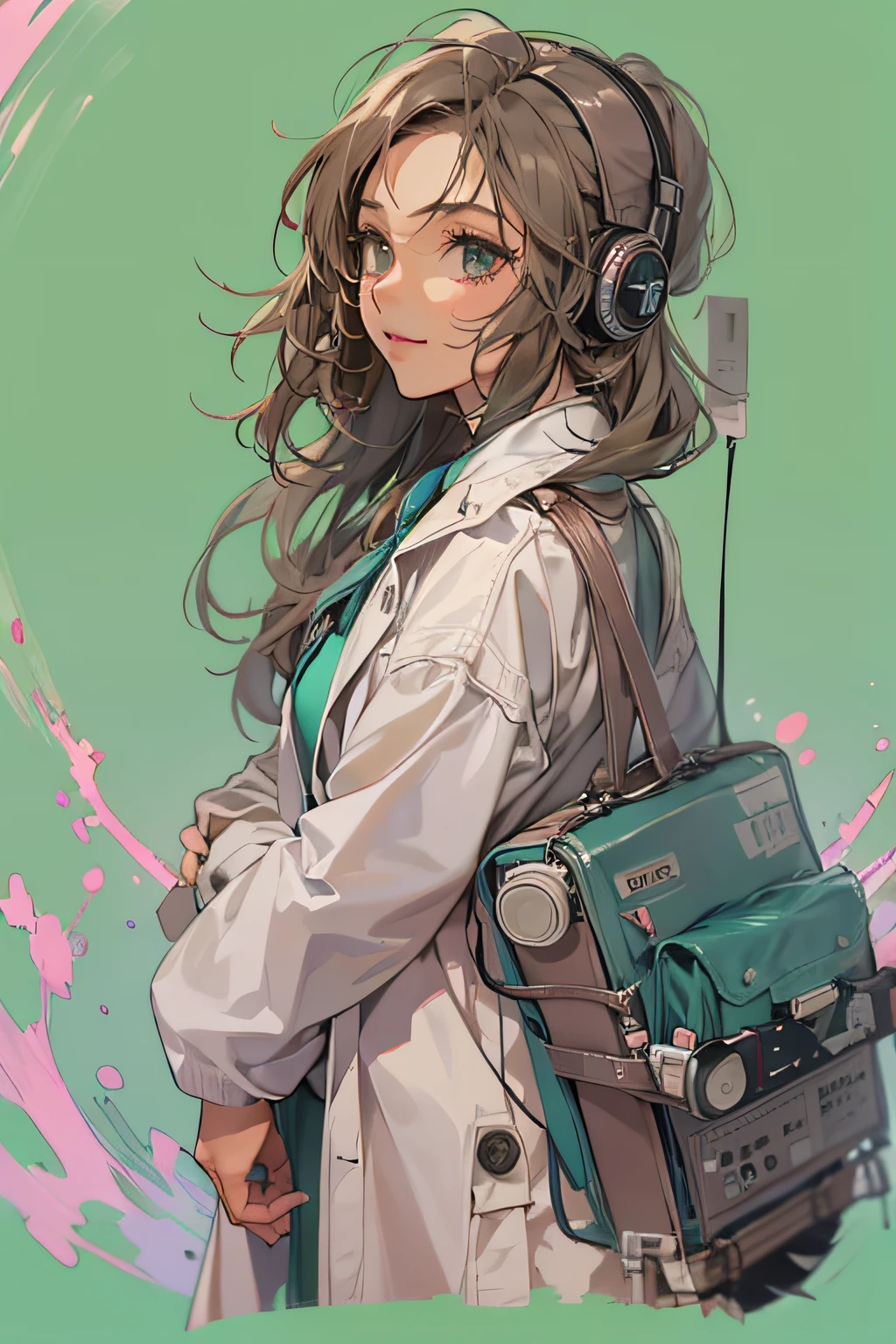 Sage Defi Radio Girl Dr Coat Study