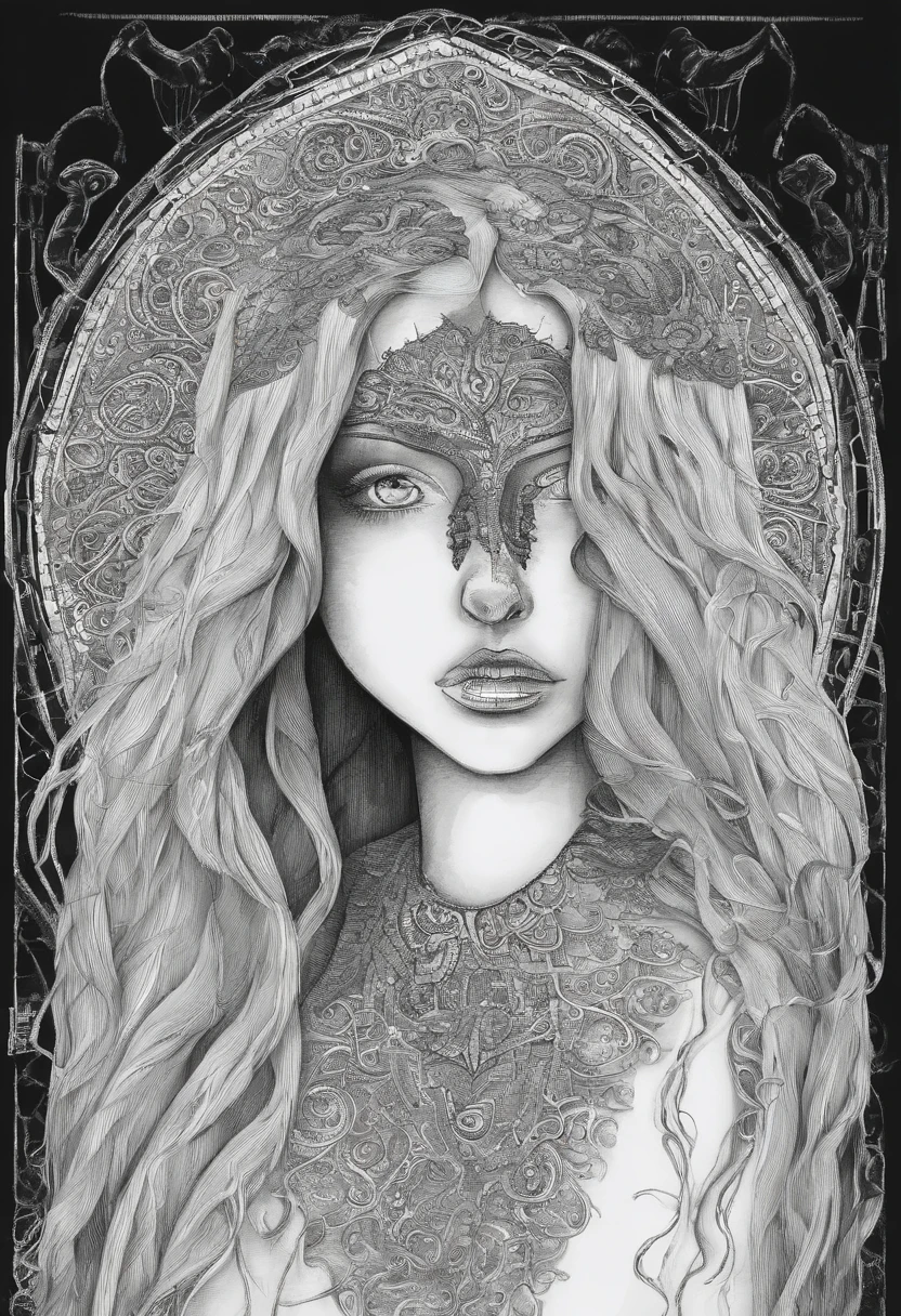 A beautiful girl obsessed with deep jealousy、Deep sadness、obsession、Own Mind、Dark belly、Black tears、Deep hatred、Vengeful、Wearing a black hood、full body Esbian、Poses expressing deep hatred、Open eyes、Masterpiece、detail portrayal、Deep Depth、
