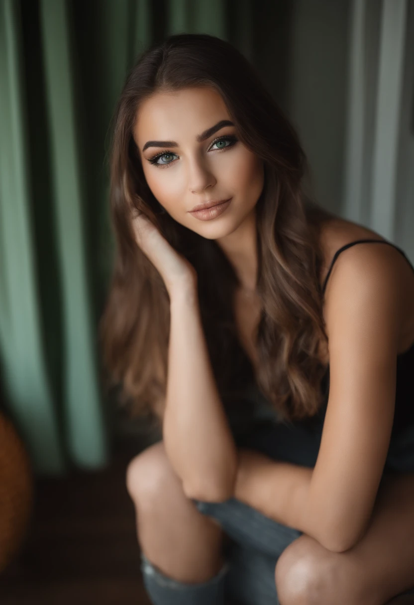 Femme avec de gros seins, hispanic, 21 ans, fille sexy aux yeux verts, Portrait Sophie Mudd, cheveux bruns et grands yeux, selfie of a young woman, Yeux de chambre, Violet Myers, sans maquillage, maquillage naturel, looking straight at camera, Visage avec Artgram, Maquillage subtil, Superbe photo du corps entier, piercing green eyes, Bel angle, fille mignonne, Image du corps entier, corps entier, Prise de vue du corps entier, brunette goddess, High detail, sexy pose, parti, amusement, taille fine, cheveux bruns clairs