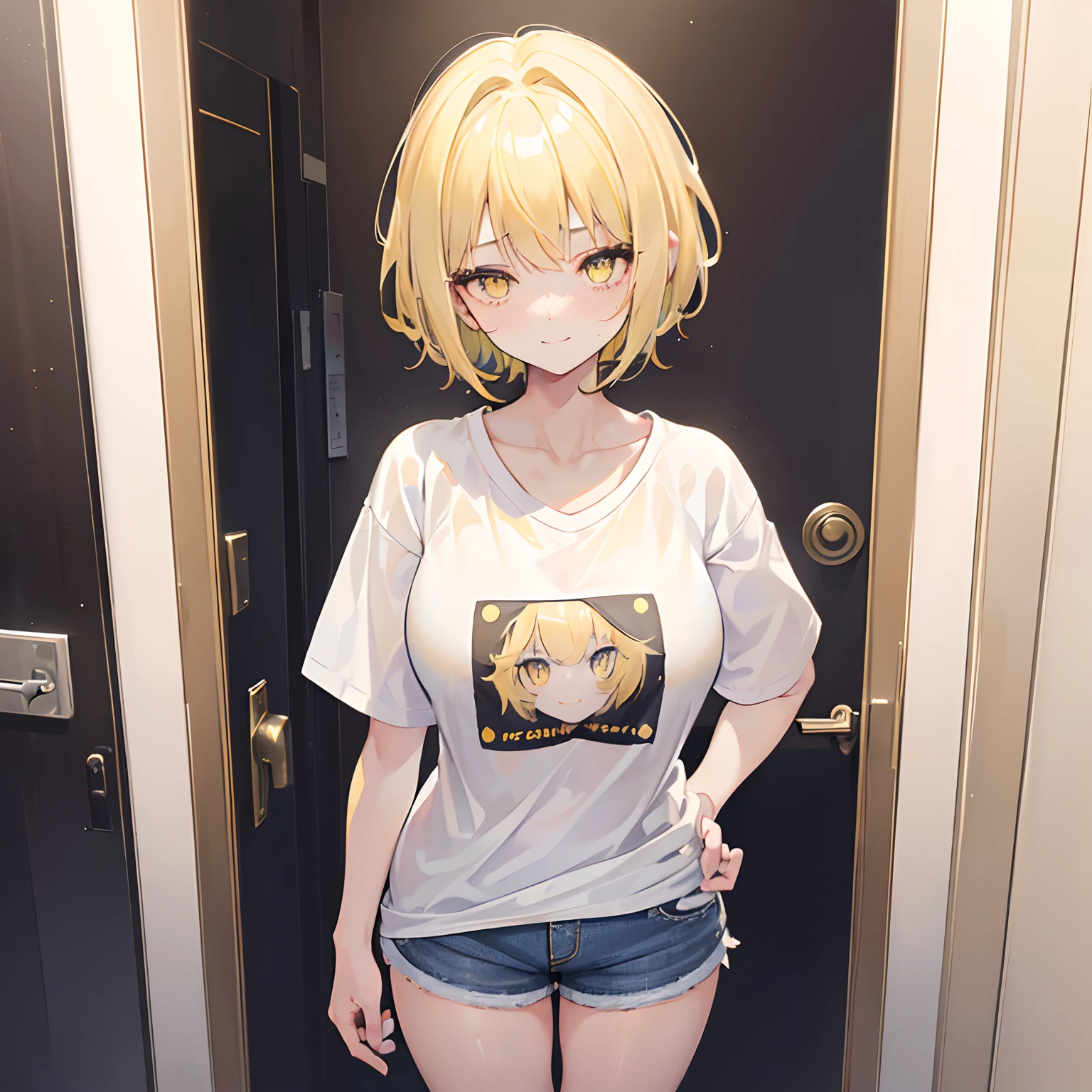 Completely white, perfectly blended in with the rest of the shirt and detailed hands with undeformed fingers