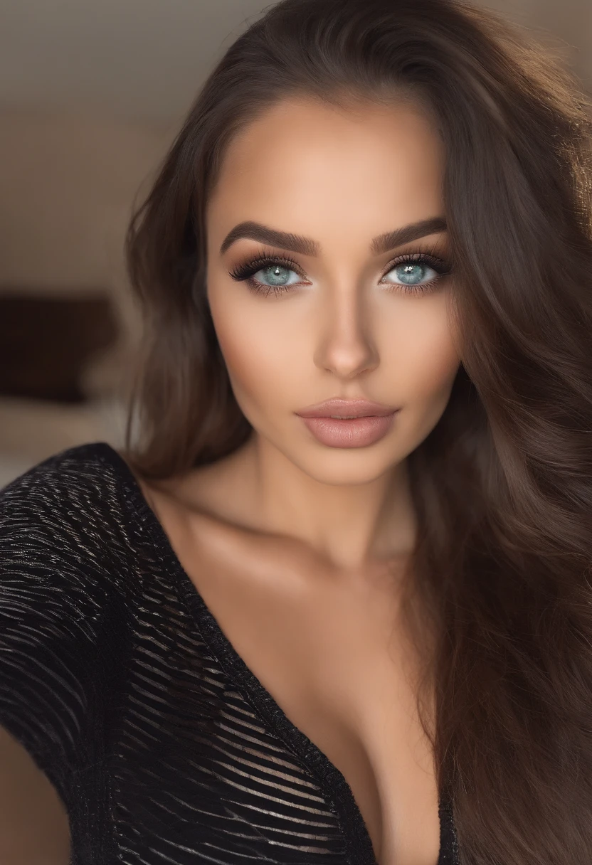 Femme avec de gros seins, latine, 26 ans, Very sexy girl, Portrait Sophie Mudd, cheveux bruns et grands yeux, selfie of a young woman, Yeux de chambre, Violet Myers, sans maquillage, maquillage naturel, looking straight at camera, Visage avec Artgram, Superbe photo du corps entier, piercing green eyes, Bel angle, fille mignonne, Image du corps entier, corps entier, Prise de vue du corps entier, brunette goddess, High detail, sexy pose, parti, amusement, taille fine, cheveux bruns clairs