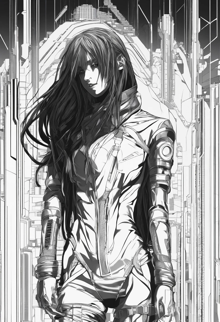 Una joven con un vestido blanco hecho jirones, her long hair darkening part of her melancholy face. Sus ojos parecen oscuros, and a mysterious smile crosses his pale face from time to time.. She stands in the corner of a dark room.., como si esperara con profunda tristeza. Yet, The most chilling thing is the long shadow it casts on the wall...., Looking bigger and more ominous than her own figure. Es como si fuera una ventana a su alma herida y aislada., hinting at a story possibly even scarier than it seems