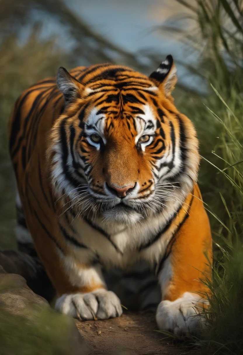 one tiger,A hen,A penguin,Realiy,prette