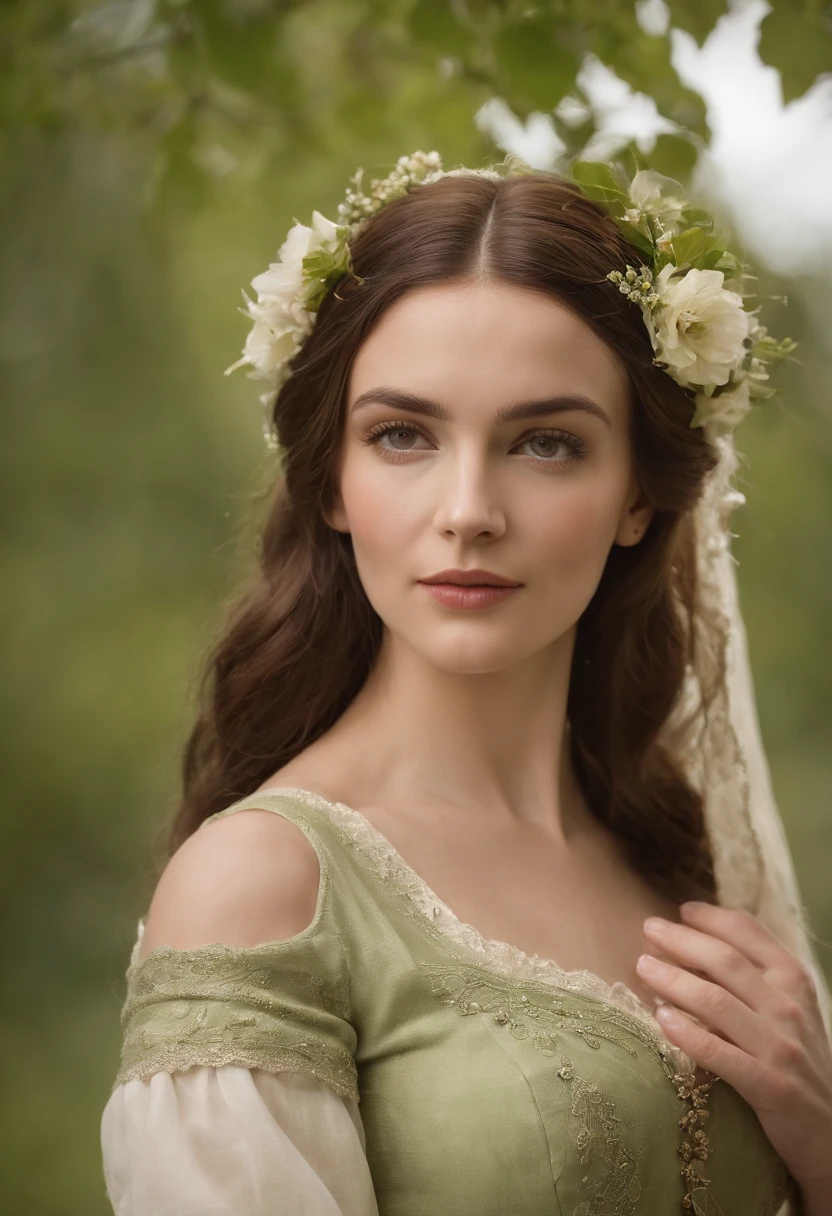 (((uma ferida avermelhada profunda atravessa sua bochecha esquerda))) tez justa, homem de 30 anos com chifres, cabelos brancos naturais, olhos verdes distintos, vestindo kohl, slender and graceful, Beautiful, luz de velas em um ambiente medieval, Ultra sharp focus, tiro realista, roupas femininas medievais, cores tetradicas (cicatriz:1.4)