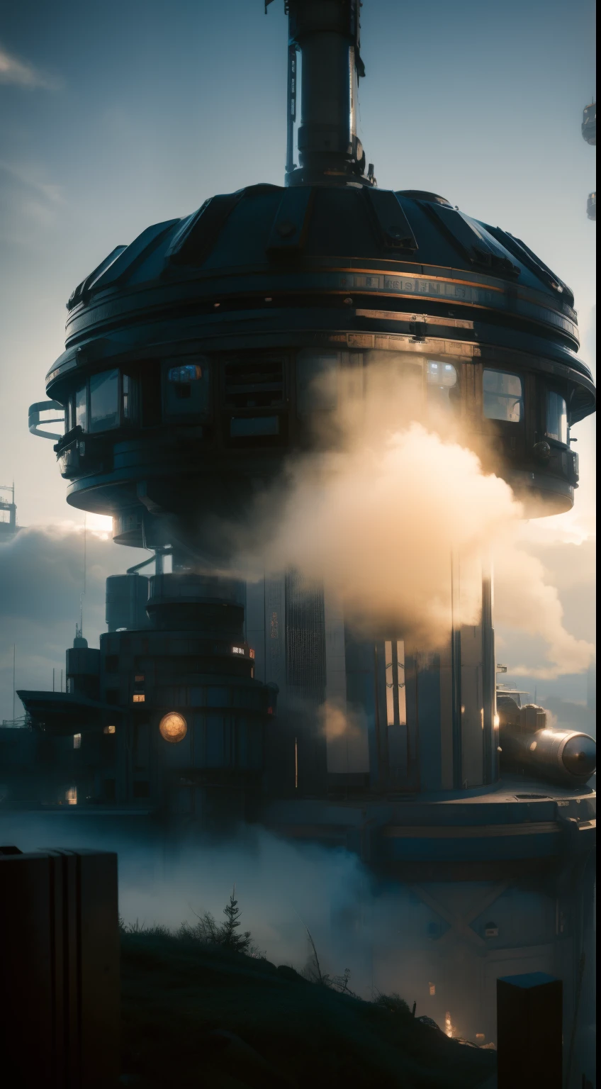 dieselpunk look, air castle、Moving Castle、a beauti。 (Atmospheric volumetric fog:1.1), (Masterpiece:1.4) (illustratio:1.2) (Best quality:1.4) (8K) (hdr) (Wallpapers) (Cinematic lighting) (sharp-focus) (Intricate)