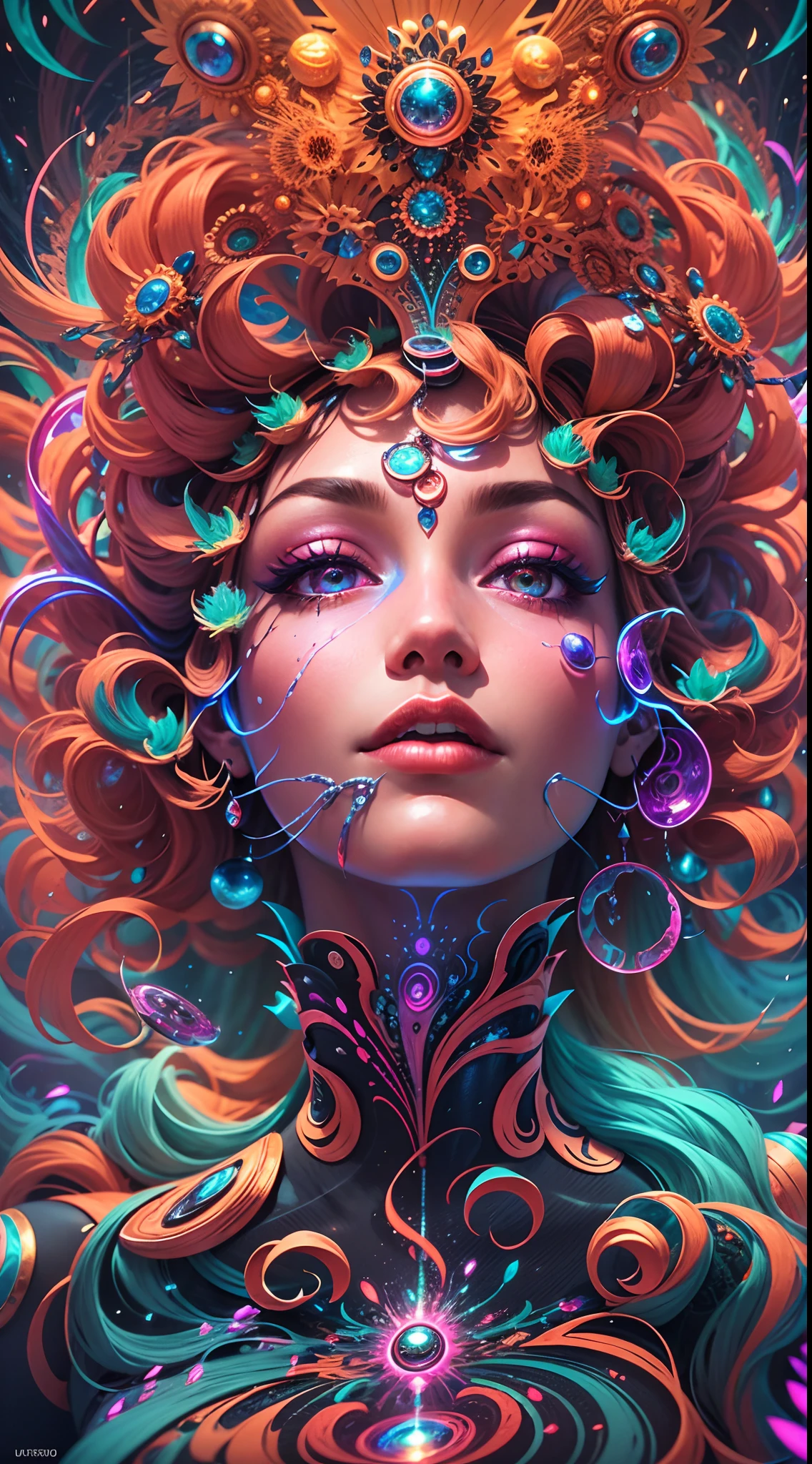 ((woman)),(Best quality,4K,8K,A high resolution,Masterpiece:1.2),Ultra-detailed, [Vibrant colors], [psychedelic patterns], [Sparkling textures], [Abstract shapes], [Unique design], [A mesmerizing glow], [Creative composition], [Playful elements], [Dreamlike atmosphere], [Artistic expression], [fantasy surrealism], [energetic movement], [futurism aesthetic], [Magical charm], [Bold and energetic], [Psychedelic vibes], [Neon lights], [Eclectic combinations], [Ethereal beauty], [An otherworldly experience], [Whimsical touch], [Sensory overload], [mind-bending illusions], [electric energy], [Hypnotic vision], [Mysterious nature], [Imaginative footwear], [eye - catching detail], [dynamic contrast], [Psychedelic color palette], [delicate craftsmanship], [Attractive visuals], [Fascinating perspective], [Unconventional design], [Mindset expansion], [An unforgettable shock].