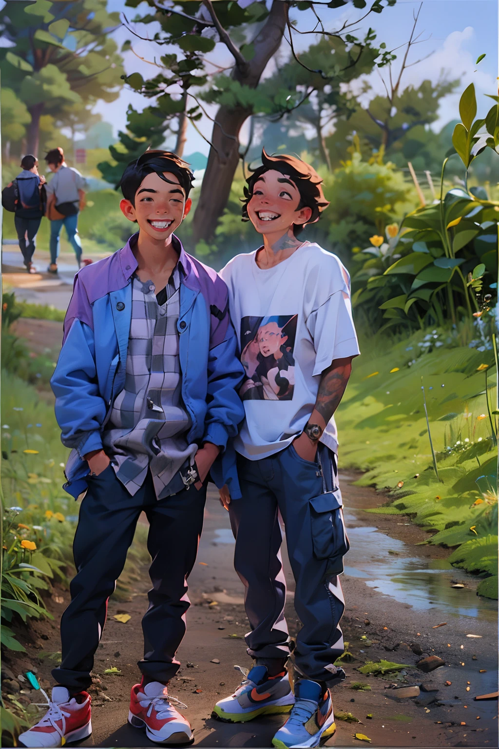 Two boys chatting,(siblings,Conversations are easy and natural,Hilariously:)