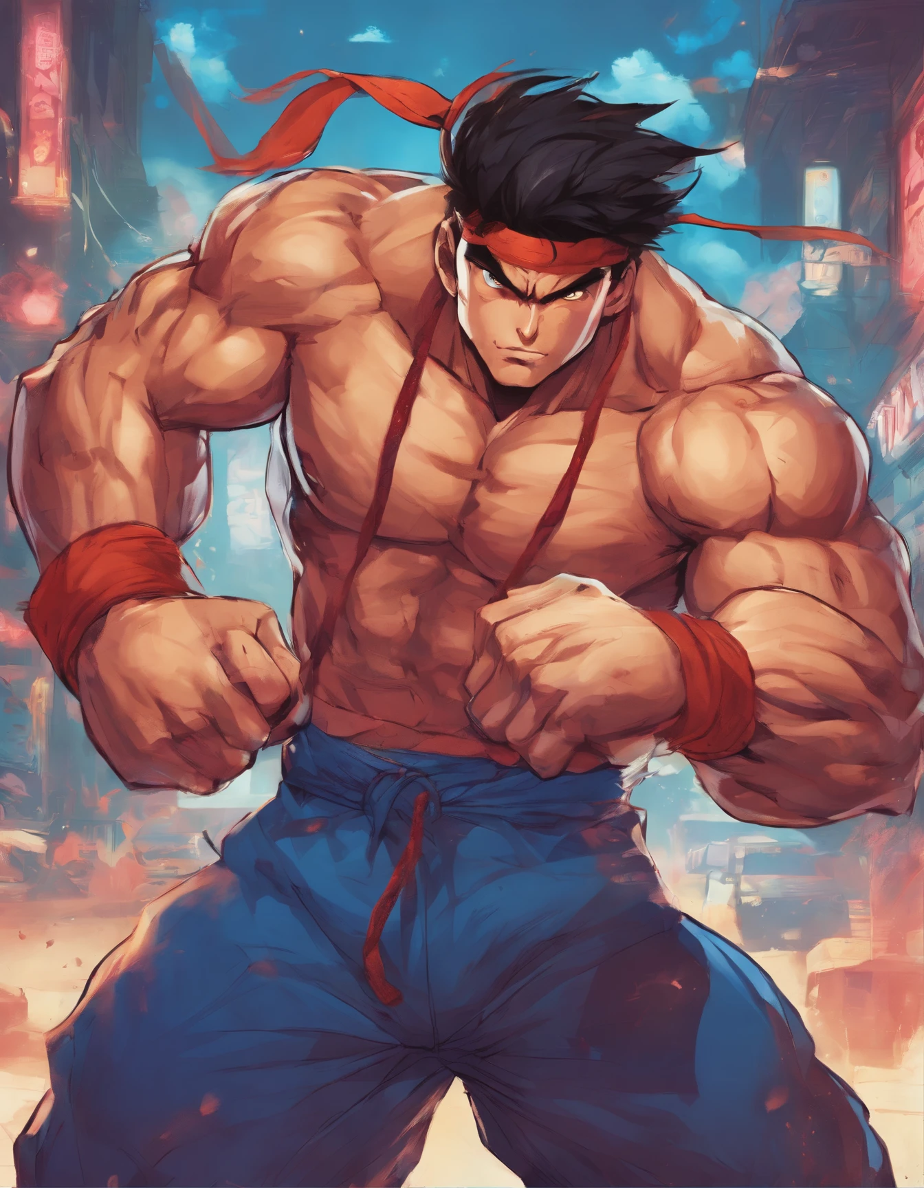 High Definition 3D Ultra HD 8K,NSFW,masterpiece、highest quality、bold composition,(karate uniform,red headband :1.2),ass, pov,(25-year-old male),male focus,erection,lying,,spread lges,muscular male,toned,toned male,big pectorals， Street Fighter,Ryu, Sexy、black hair, (detailed face,open mouth,blush,orgasm:1.2)、city、lying,（penis,Sex.anal:1.5）,Sweat、vapour、glowing skin、Strong muscles、projectile cum,semen
