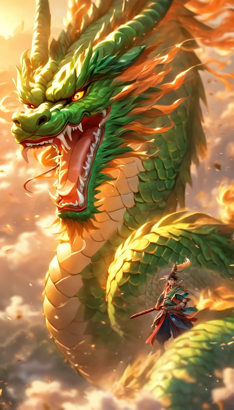 Realistic photos, RAW Photos, Shenron, attacks viewer, Powerful movements, jump on prey, ((Dynamic jump)), Sharp Claws, Shenron approaching from above, sudden approach, Bad-tempered, dynamic Shot from grand, flame magic
