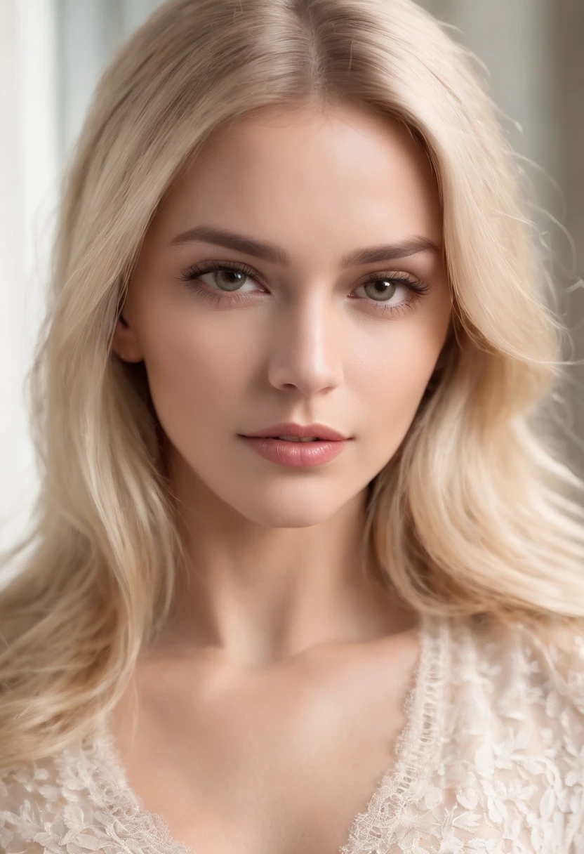 Russian blonde-haired woman, ojos verdes, cuerpo entero,desnuda cuerpo entero, En Adecuado Desnudo Visible , Kukami mantiene el cabello natural, Chica sexy , Cabello africano y ojos grandes, Camera eyes, Violeta Myers, sin maquillaje, Maquillaje natural, cara con artgram, maquillaje fino, Magnificent complete plan, in the room, tumbada en una cama, carnoso, , muslos grandes , senos grandes,arena blanca y suave, aguas cristalinas, cielo despejado, luz del sol brillante, sombras suaves, foco nítido, detalles ultrafinos, colores vivos, Estilo Retrato, Warm tonality, Soft studio lighting. (La mejor calidad, 4k, Altas Resoluciones, Ultra detallado, fotorrealista:1.2), HDR, UHD, Fine Art Photography, Escena de playa, Belleza impresionante