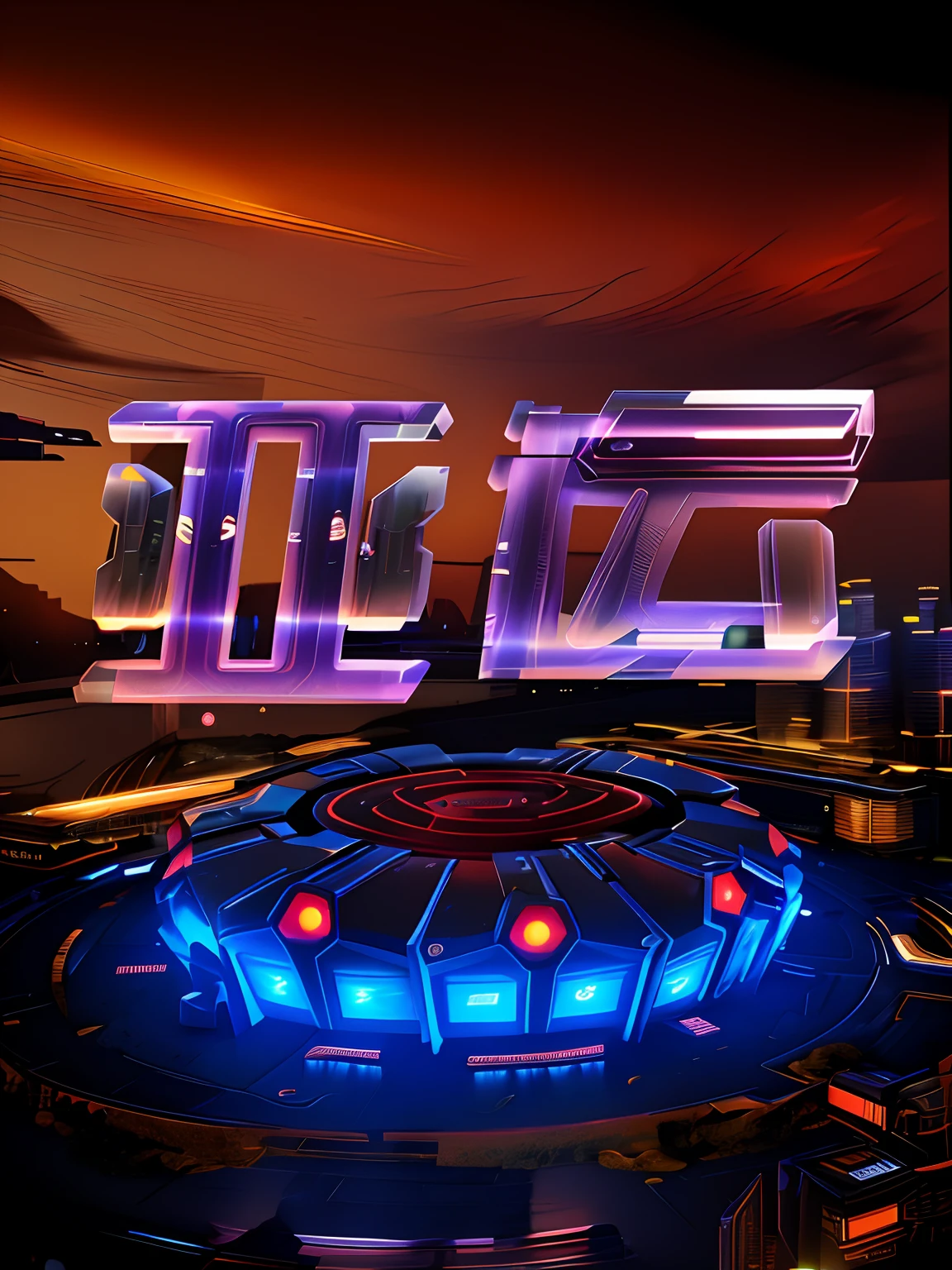sense of science and technology,cyber punk perssonage,orange colors,Ray traching