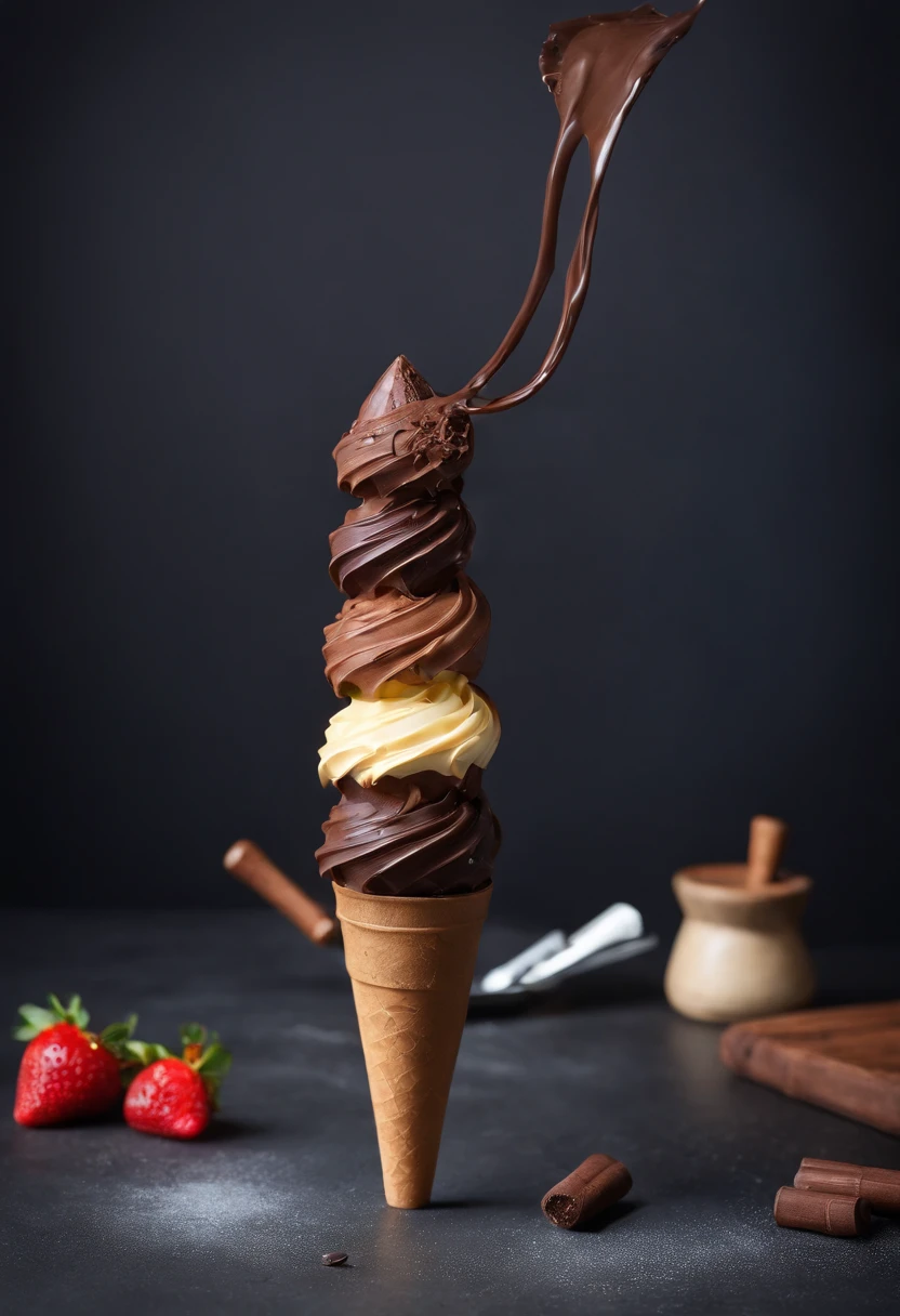 fondue cone de chocolate