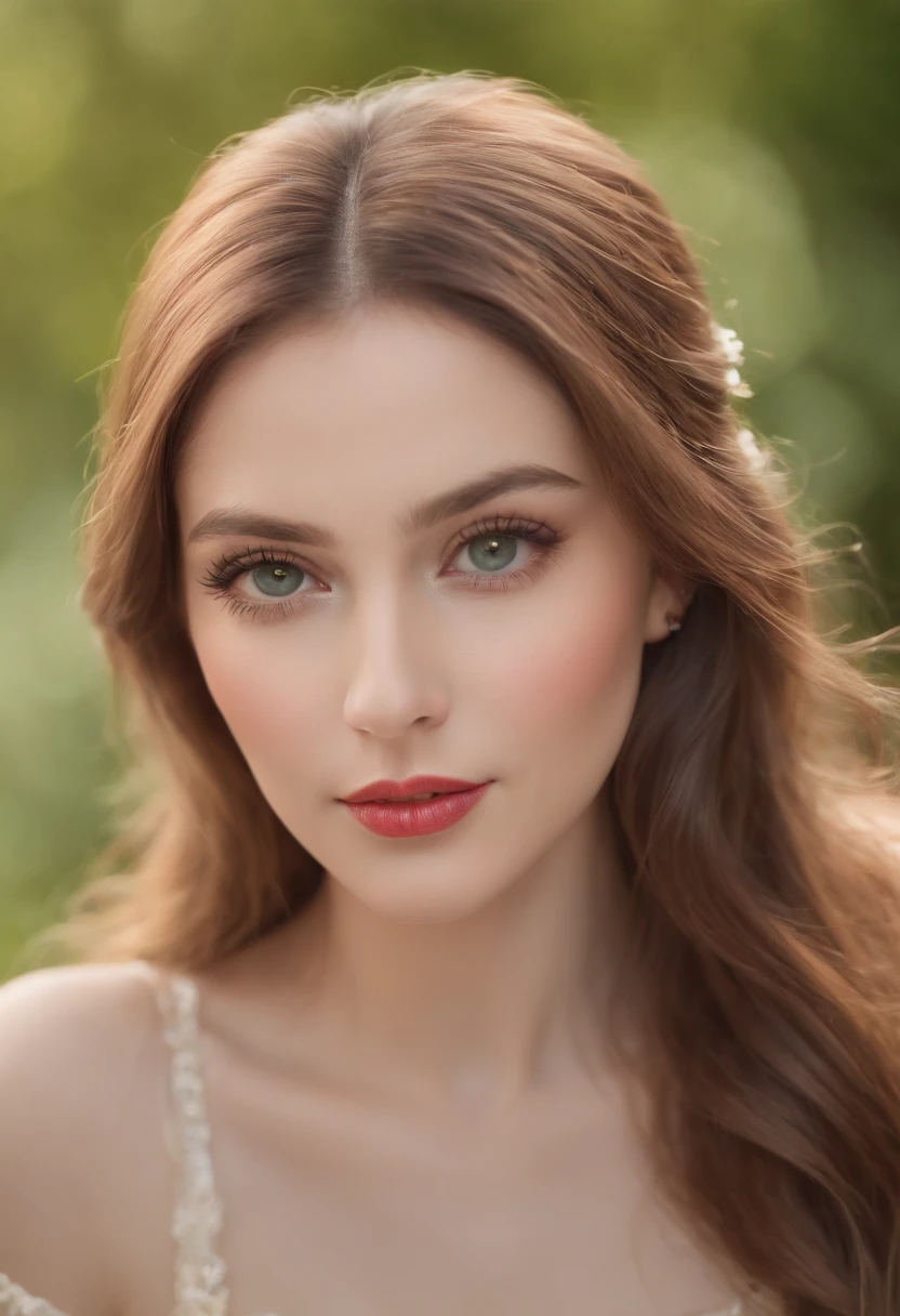 (beautiful detailed eyes,beautiful detailed lips,extremely detailed face,long eyelashes),(best quality,4k,8k,highres,masterpiece:1.2),ultra-detailed,(realistic,photorealistic,photo-realistic:1.37),portrait,garden scene [lush flowers,green grass,butterflies],HDR,UHD,studio lighting,vivid colors,warm lighting