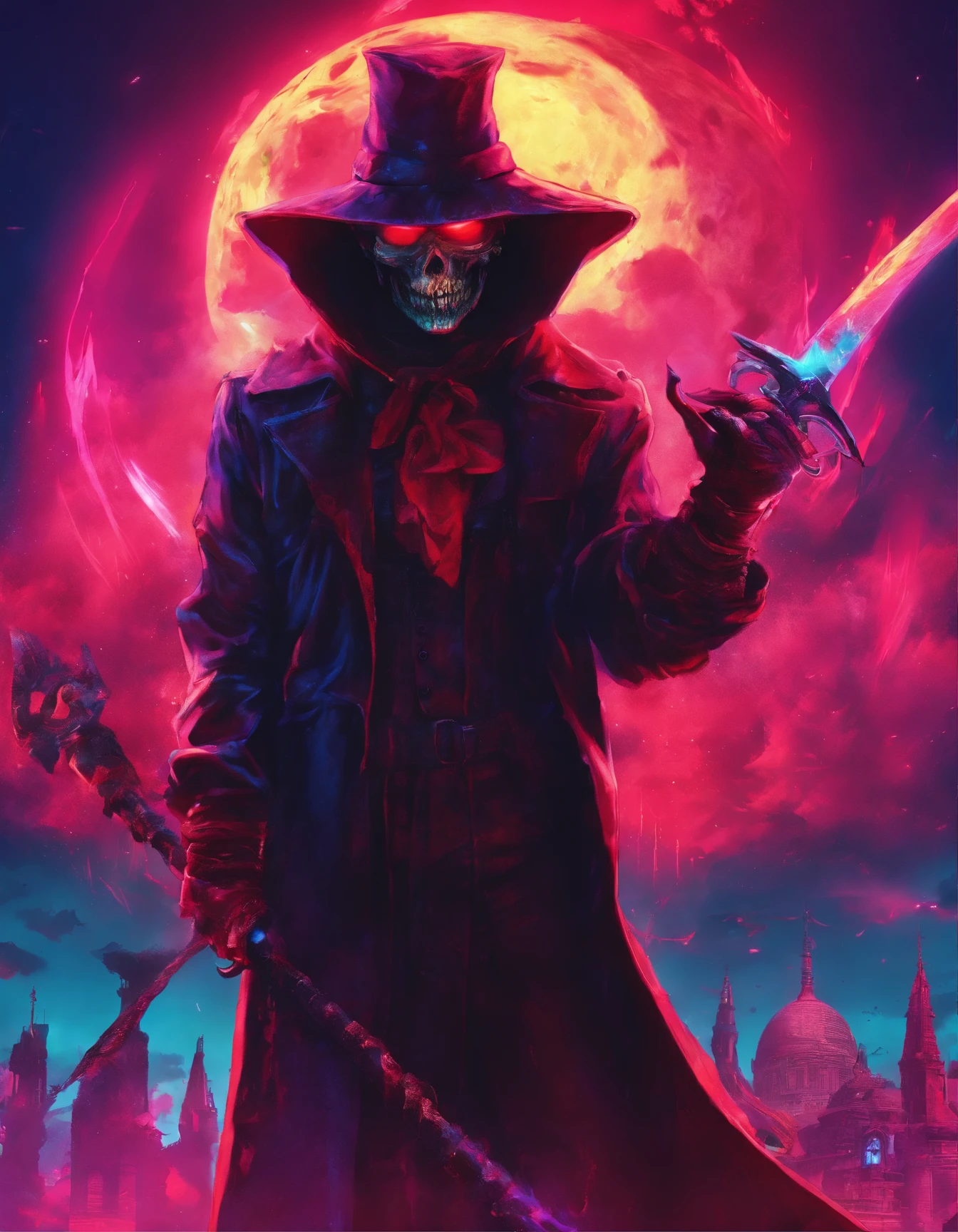 izuku_midoriya as grim_reaper wearing plague_doctor_clothes, holding menacing_scythe, standing cementary, bathed crimson_moonlight, (best quality,4k,8k,highres,masterpiece:1.2), ultra-detailed, (realistic,photorealistic,photo-realistic:1.37), HDR, UHD, studio lighting, ultra-fine painting, sharp focus, physically-based rendering, extreme detail description, professional, vivid colors, bokeh, portraits, horror, crimson undertones, haunting atmosphere