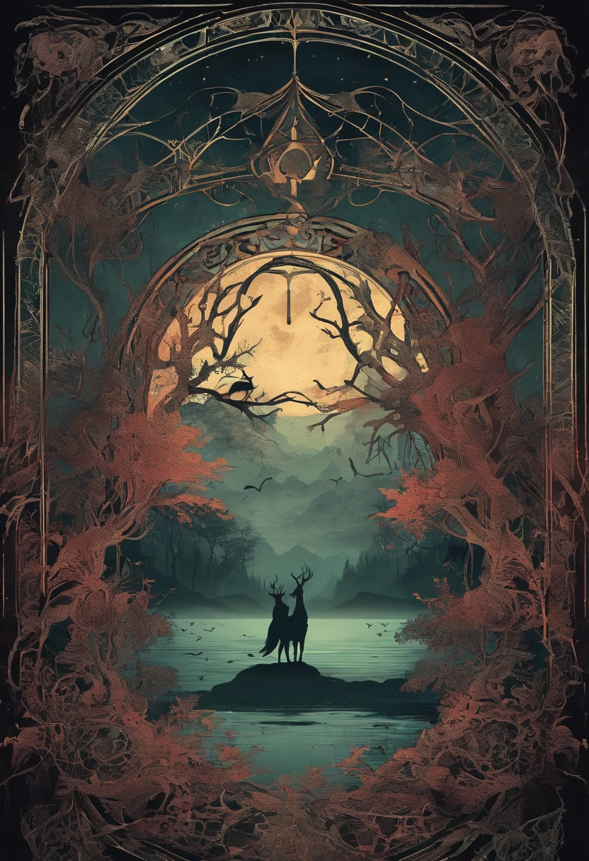 (best quality,4k,highres:1.2),ultra-detailed,(dark,fantasy) portrait,detailed facial features,sinister expression,glowing red eyes,dark and twisted environment,misty atmosphere,ominous moonlight,haunting shadows,foreboding trees,swampy water,thick fog,dirty and decaying vegetation,rippling water reflections,mysterious mist,haunting moonlit scene,creepy ambiance,eerie silence,dramatic lighting,ominous colors,menacing presence,dreadful aura,spooky atmosphere,uncanny details,sinister magic,cryptic symbols,mystical elements,magical artifacts,hauntingly beautiful,dangerous encounter,dark fantasy tale,demonic powers.