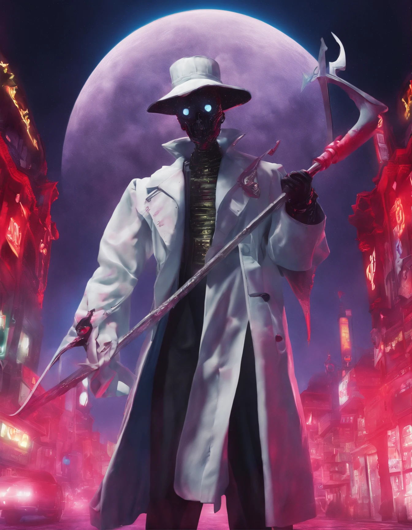 izuku_midoriya as grim_reaper wearing plague_doctor_clothes, holding menacing_scythe, standing cementary, bathed crimson_moonlight, (best quality,4k,8k,highres,masterpiece:1.2), ultra-detailed, (realistic,photorealistic,photo-realistic:1.37), HDR, UHD, studio lighting, ultra-fine painting, sharp focus, physically-based rendering, extreme detail description, professional, vivid colors, bokeh, portraits, horror, crimson undertones, haunting atmosphere