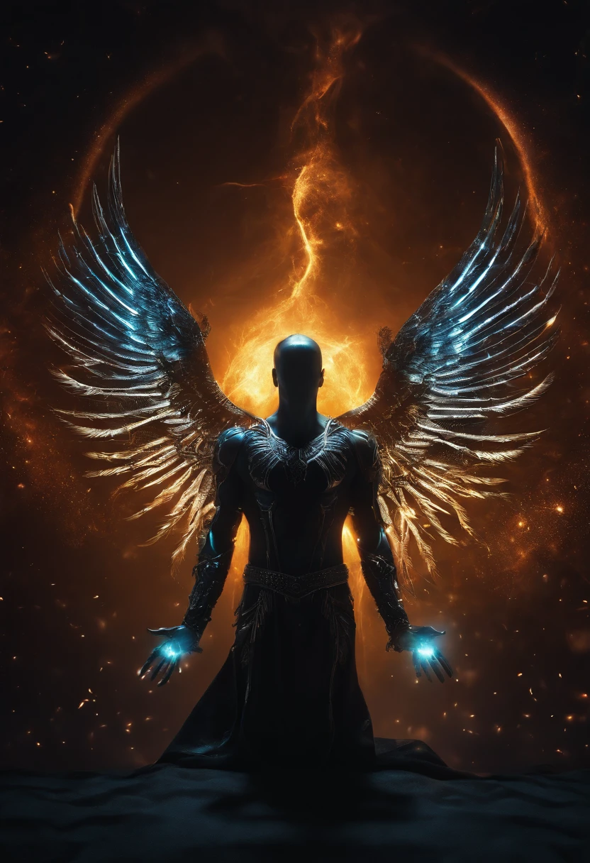 Cosmic Fallen Angel, glowing light eyes, Biomechanical, eerie, Creepy, nightmarish, Very bright colors, Light particles, with light glowing, Mshiv, wallpaper art, UHD wallpaper Cosmic Fallen Angel, glowing light eyes, Biomechanical, eerie, Creepy, nightmarish, Very bright colors, Light particles, with light glowing, Mshiff, wallpaper art, UHD wallpaper cosmic fallen angel, olhos claros brilhantes, Biomechanicals, estranho, assustador, Pesadelo, cores muito brilhantes, light particles, com luz brilhante, Mshiff, Arte do papel de parede, Papel de parede UHD everaldocruz homen negro muito musculoso cabelo rasta fary com herois da marvel guerreiro capoeirista de corpo inteiro de frente Retro comicstyle artwork highly detalhes object. Como book chover.symmetrical.vibrant