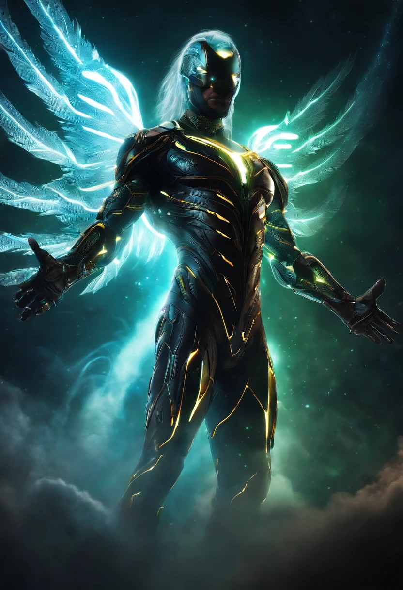 Cosmic Fallen Angel, glowing light eyes, Biomechanical, eerie, Creepy, nightmarish, Very bright colors, Light particles, with light glowing, Mshiv, wallpaper art, UHD wallpaper  Cosmic Fallen Angel, glowing light eyes, Biomechanical, eerie, Creepy, nightmarish, Very bright colors, Light particles, with light glowing, Mshiff, wallpaper art, UHD wallpaper cosmic fallen angel, olhos claros brilhantes, Biomechanicals, estranho, assustador, Pesadelo, cores muito brilhantes, light particles, com luz brilhante, Mshiff, Arte do papel de parede, Papel de parede UHD everaldocruz homen negro muito musculoso cabelo rasta fary com herois da marvel guerreiro capoeirista de corpo inteiro de frente Retro comicstyle artwork highly detalhes object. Como book chover.symmetrical.vibrant