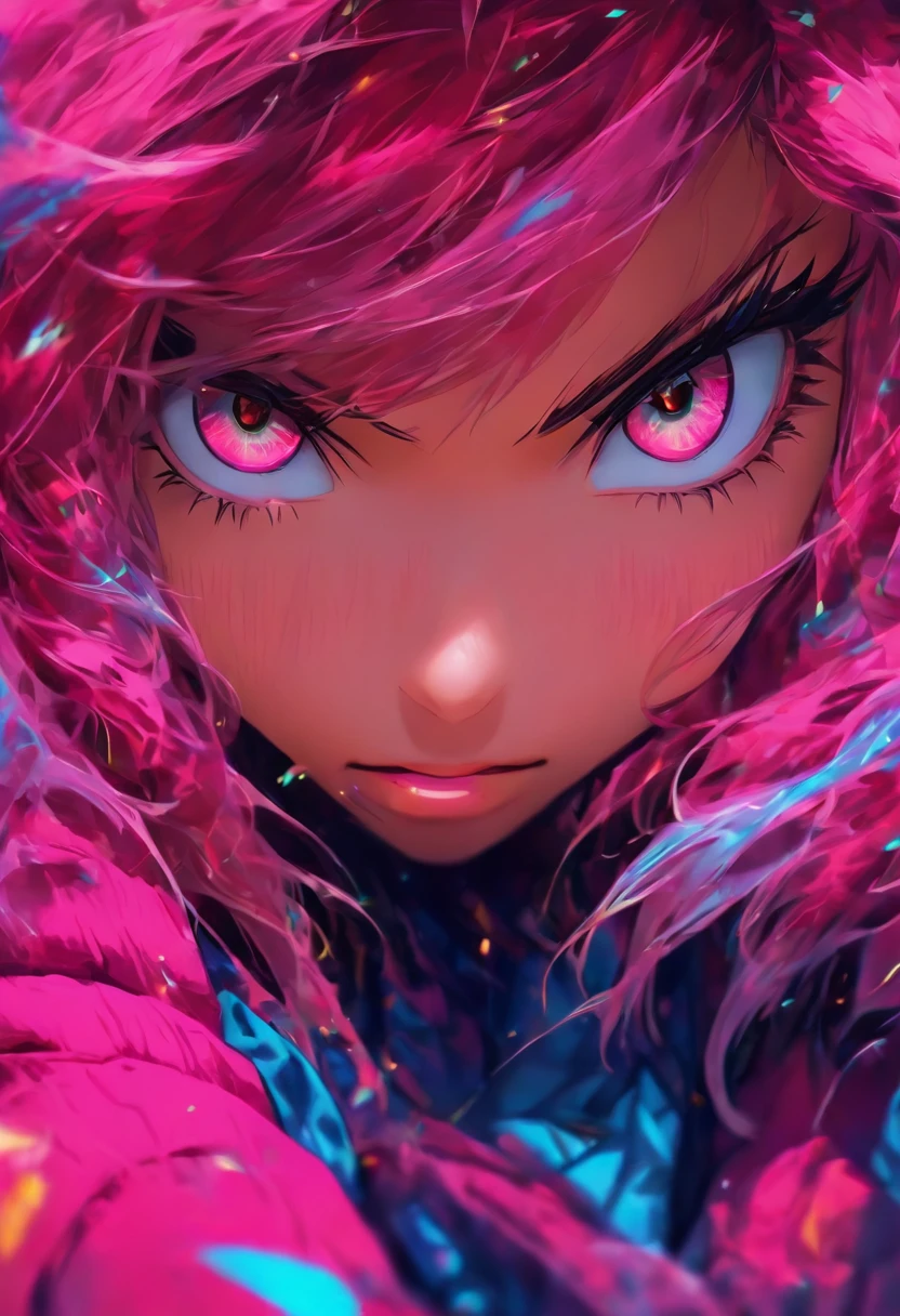 Top quality, Masterpiece, high resolution, 8K, Hoodie and anime style girl, One girl, detailed line art,  Digital enhancement, Close up, Anime core, Flowing fabric，rot，torogao，Various expressions，The expression of wide eyes
