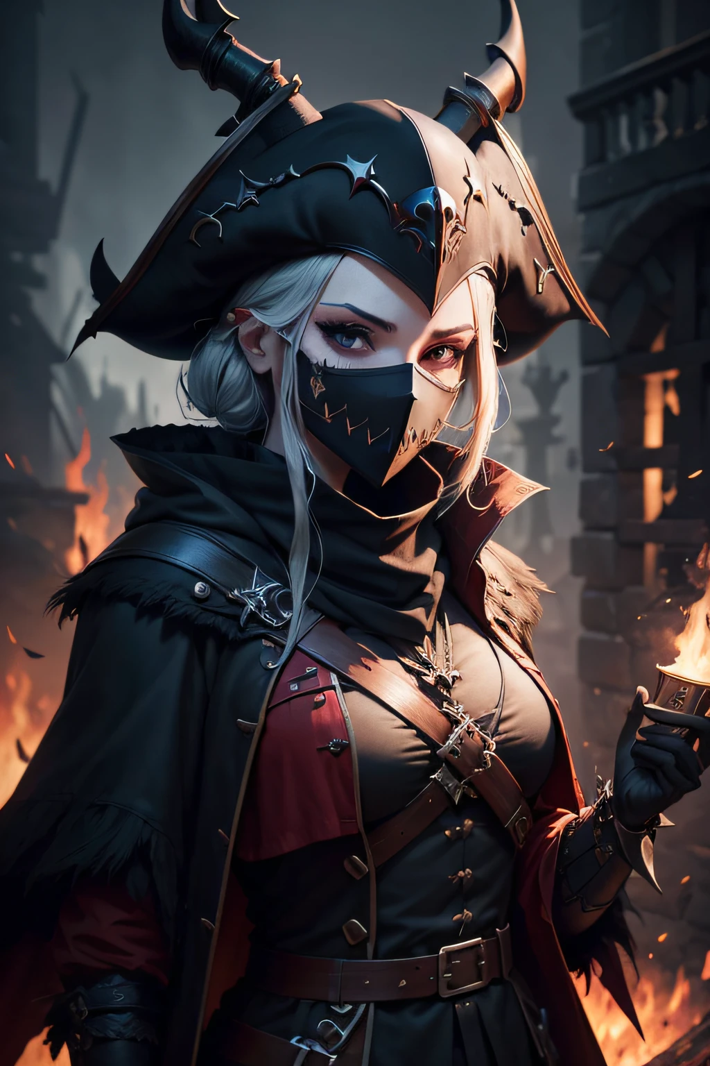ark art darkweb pirate malefique, Utilisation d'un masque anonyme, Utilisation d'un chapeau capitaine, Utilisation d'une arme a feu, darkness,obscur,4K