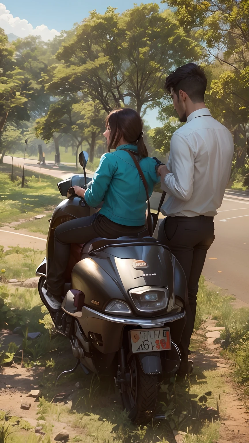 Handsome boy and girl ultra realistic,-v4