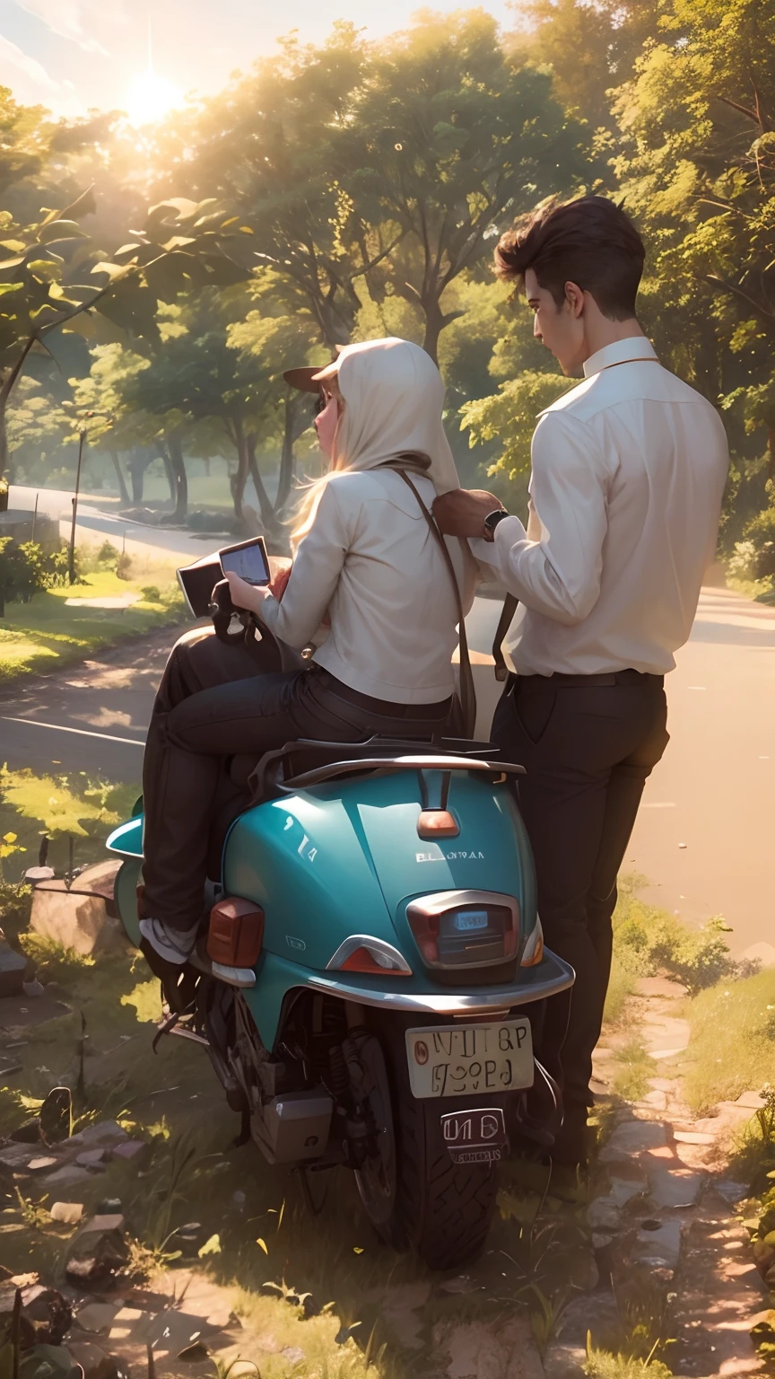 Handsome boy and girl ultra realistic,-v4