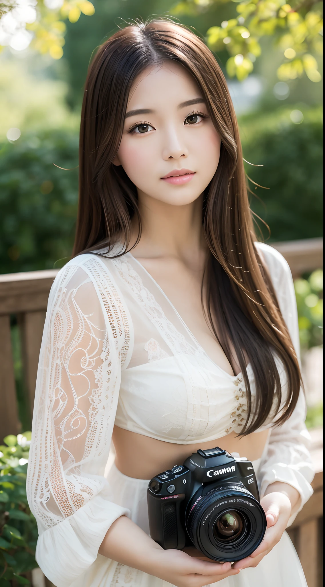 Canon R7 imaging effect,Beautuful Women,Slightly fat,depth of fields,8k,Works of masters,super-fine,The eyes are sharply focused,ultra - detailed,best qualtiy