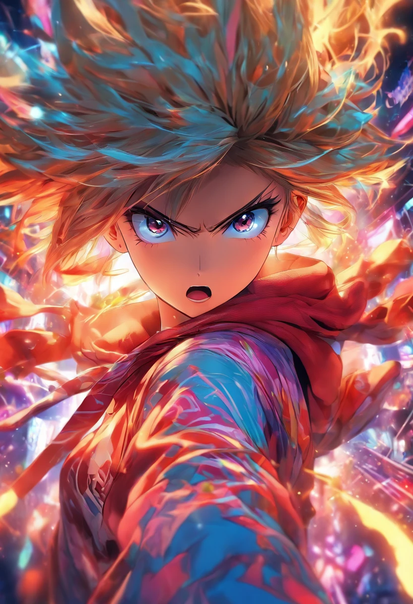 Top quality, Masterpiece, high resolution, 8K, Hoodie and anime style girl, One girl, detailed line art,  Digital enhancement, Close up, Anime core, Flowing fabric，rot，torogao，Various expressions，opens his eyes wide，Unbelievable expression，。.3D