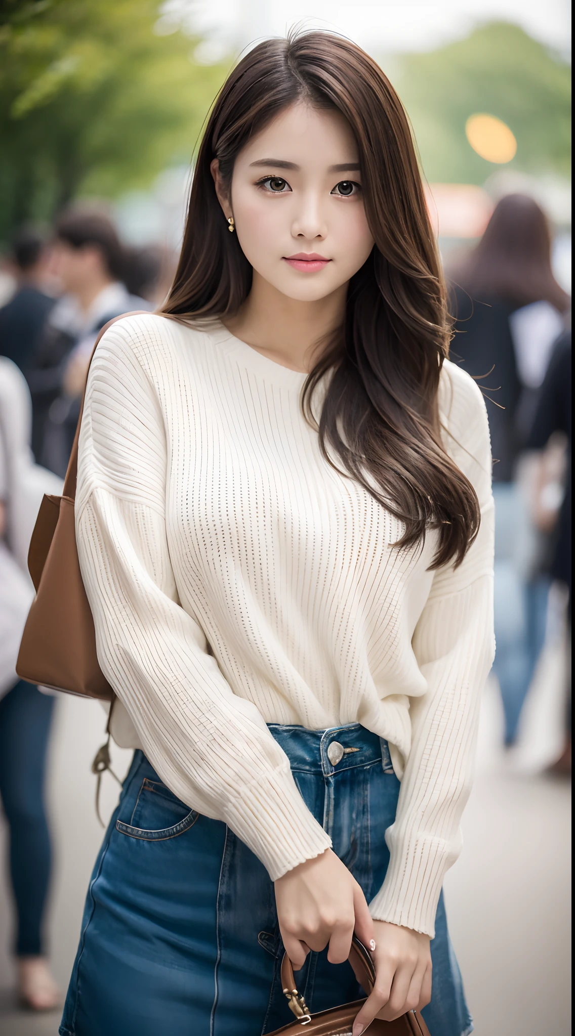 Canon R7 imaging effect，Beautuful Women，Slightly fat，A half body，depth of fields，8k，Works of masters，super-fine，The eyes are sharply focused，ultra - detailed，best qualtiy