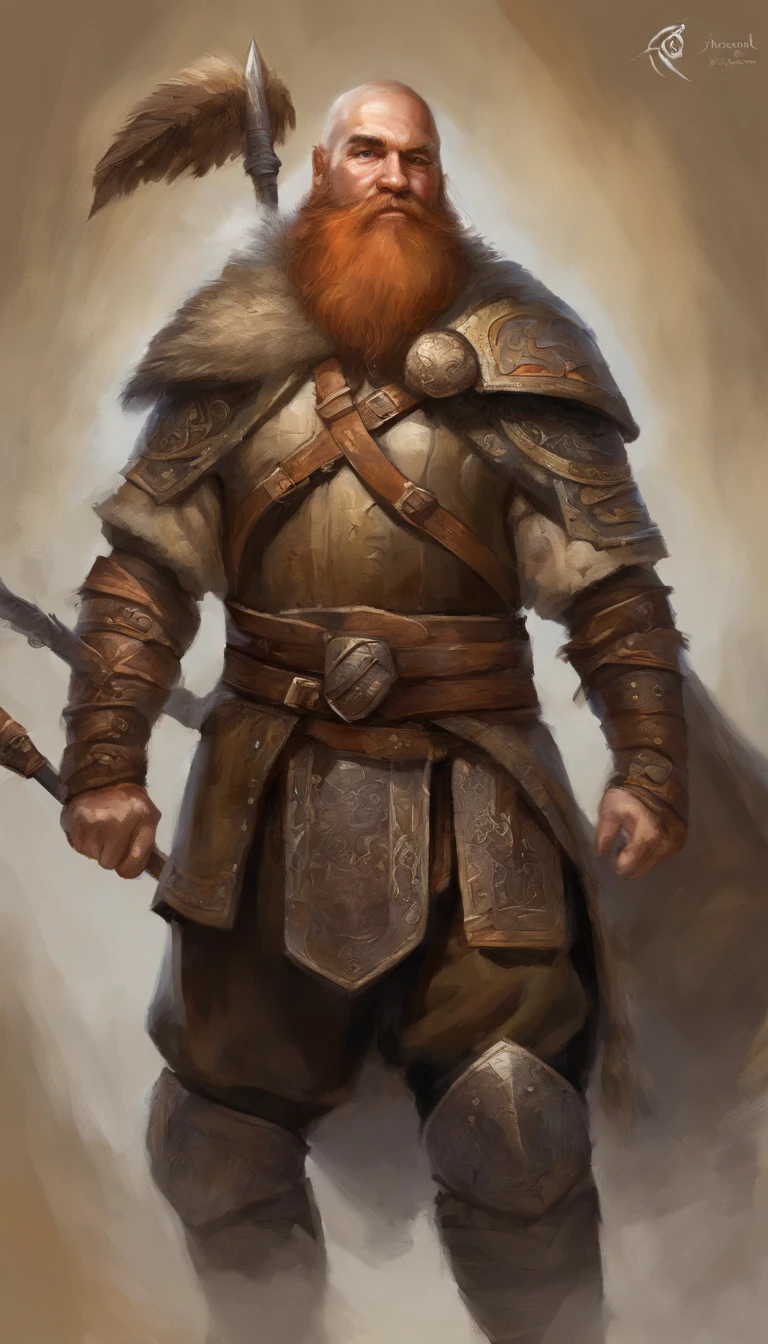 highly detailed character, ModelShoot style, (Extremely detailed CG 8k wallpaper), Body photo of the most beautiful artwork in the world, Medieval armor, Body portrait, Majestic professional oil painting by Ed Blinkey, atey ghailan, by Ghibli Studio, author:Jeremy Mann, Greg Manchess, Antonio Moro, Trend at Artstation, trend in CGSociety, Intricate, High detail, Sharp focus, Dramatic and photorealistic painting art by Midjourney and Greg Rutkowski,fierce bearded dwarf, Dund Dwarf, portrait of a dwarf warrior, dwarf, "dwarven, dwarven, rpg character art, D & D fantasy characters, fantasy d&d character, dungeons and dragons character,brown hair