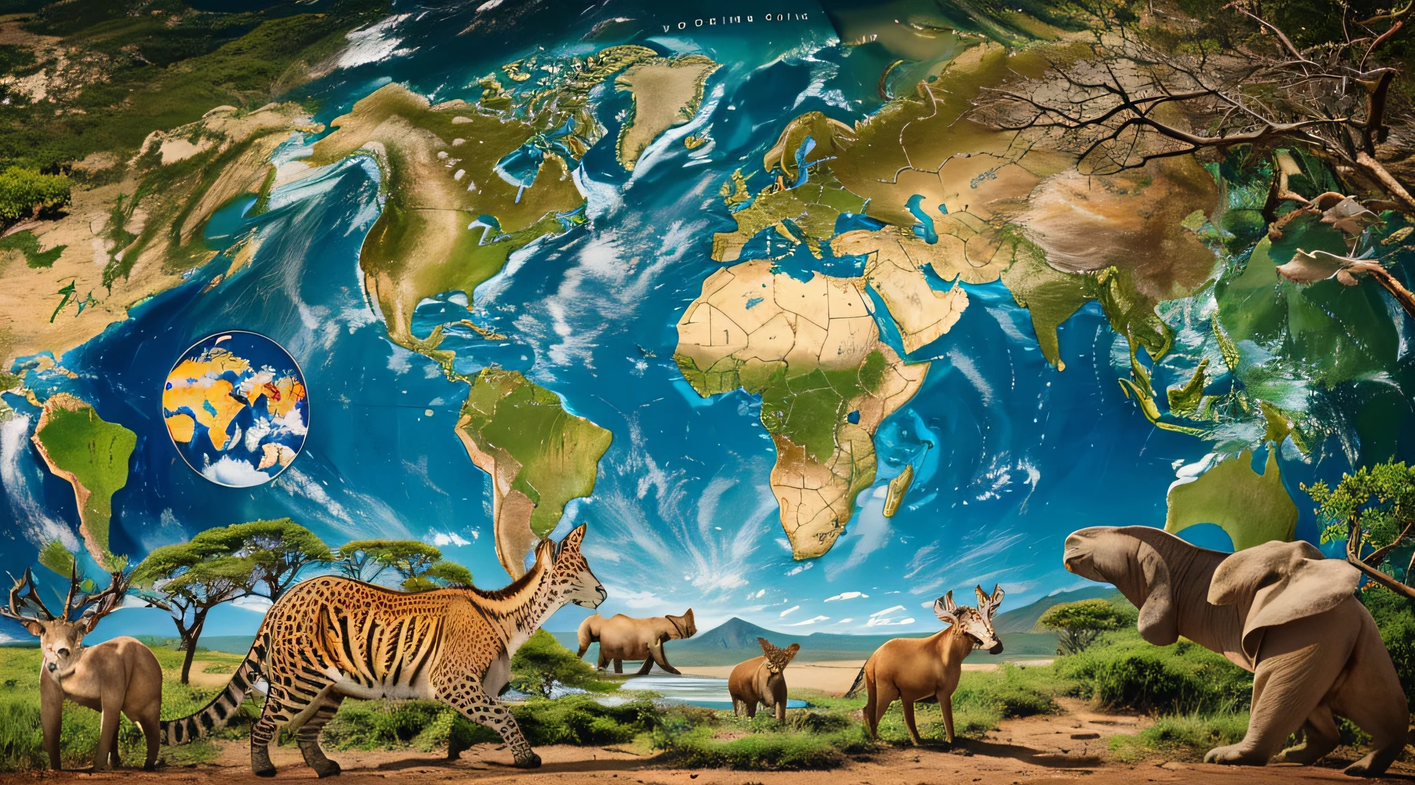 The diverse wildlife of the hidden continents.
